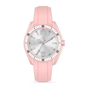 Luca Barra Ladies Watch with Pink and White Silicone