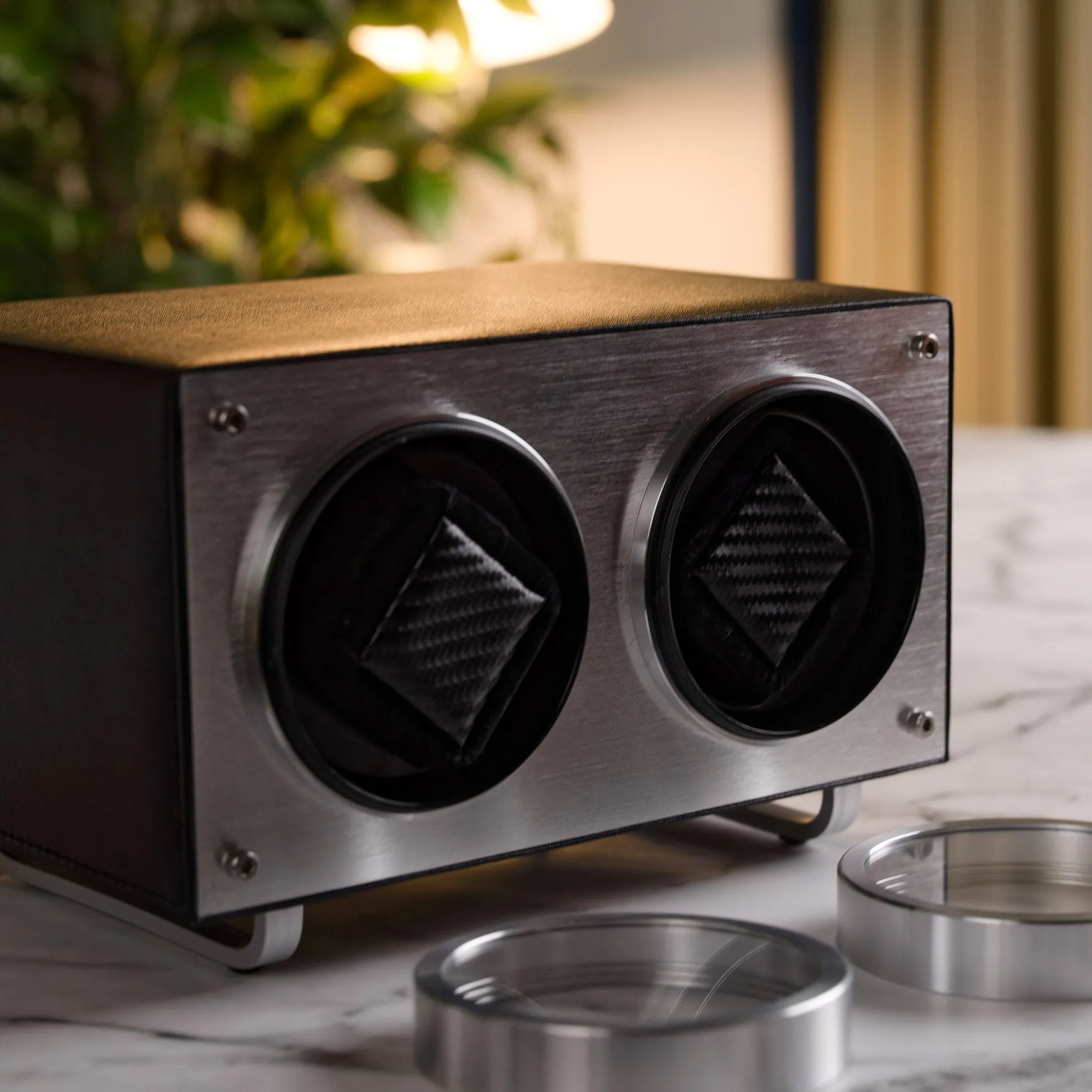Mainspring Raceday Flemington Dual Slot Watch Winder Piston Black