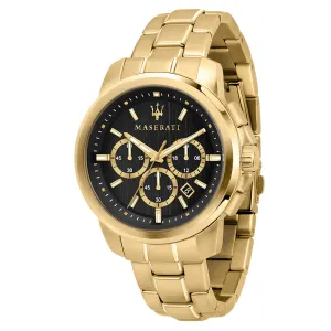Maserati Successo 44mm Gold Steel Men's Watch - R8873621013