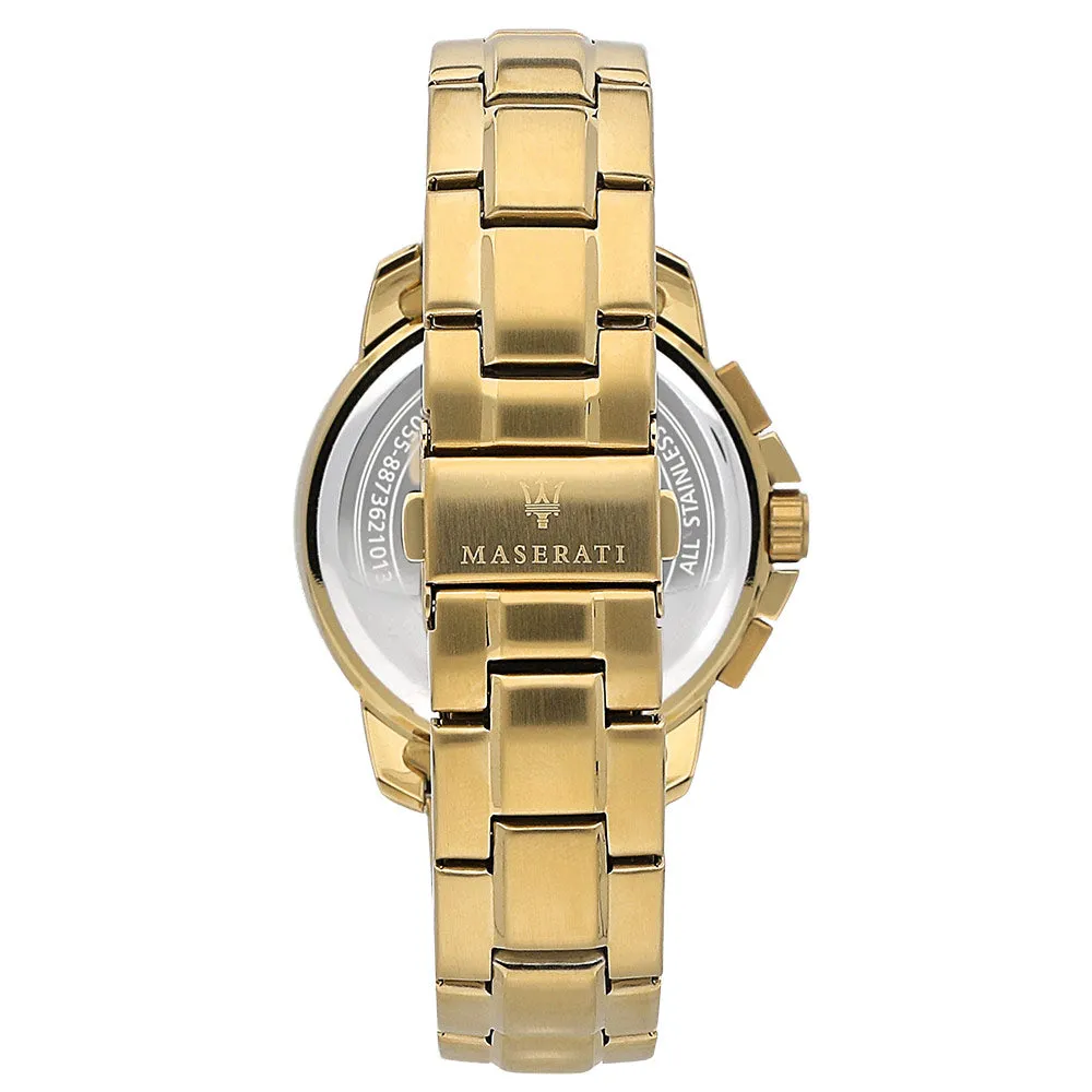 Maserati Successo 44mm Gold Steel Men's Watch - R8873621013