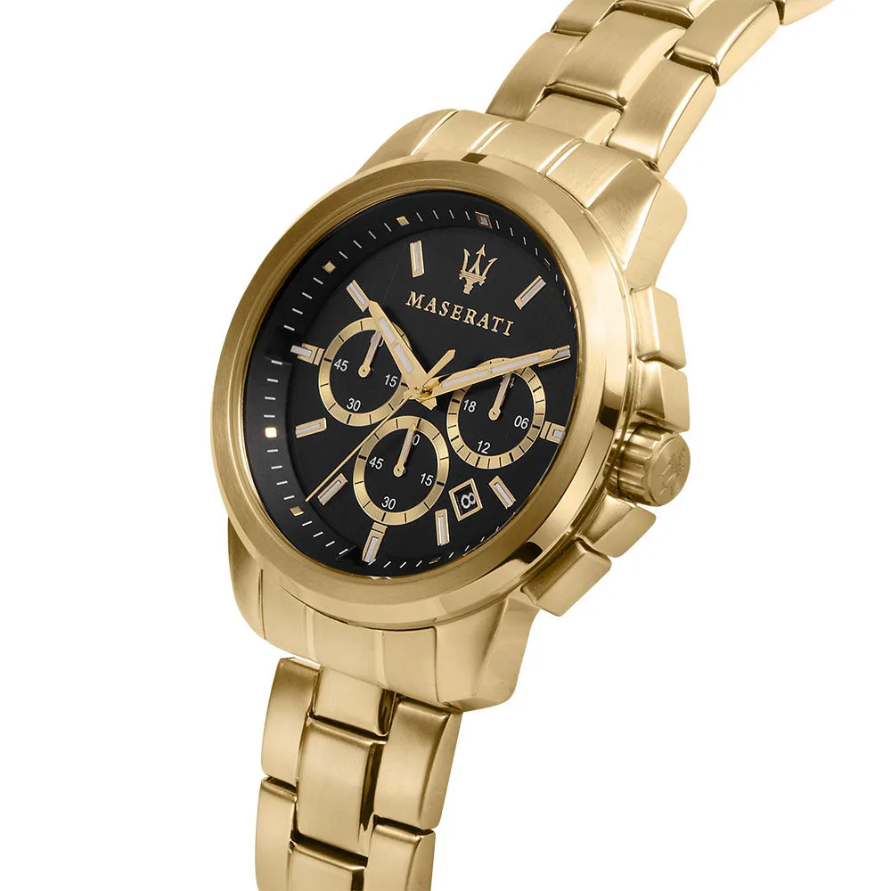 Maserati Successo 44mm Gold Steel Men's Watch - R8873621013
