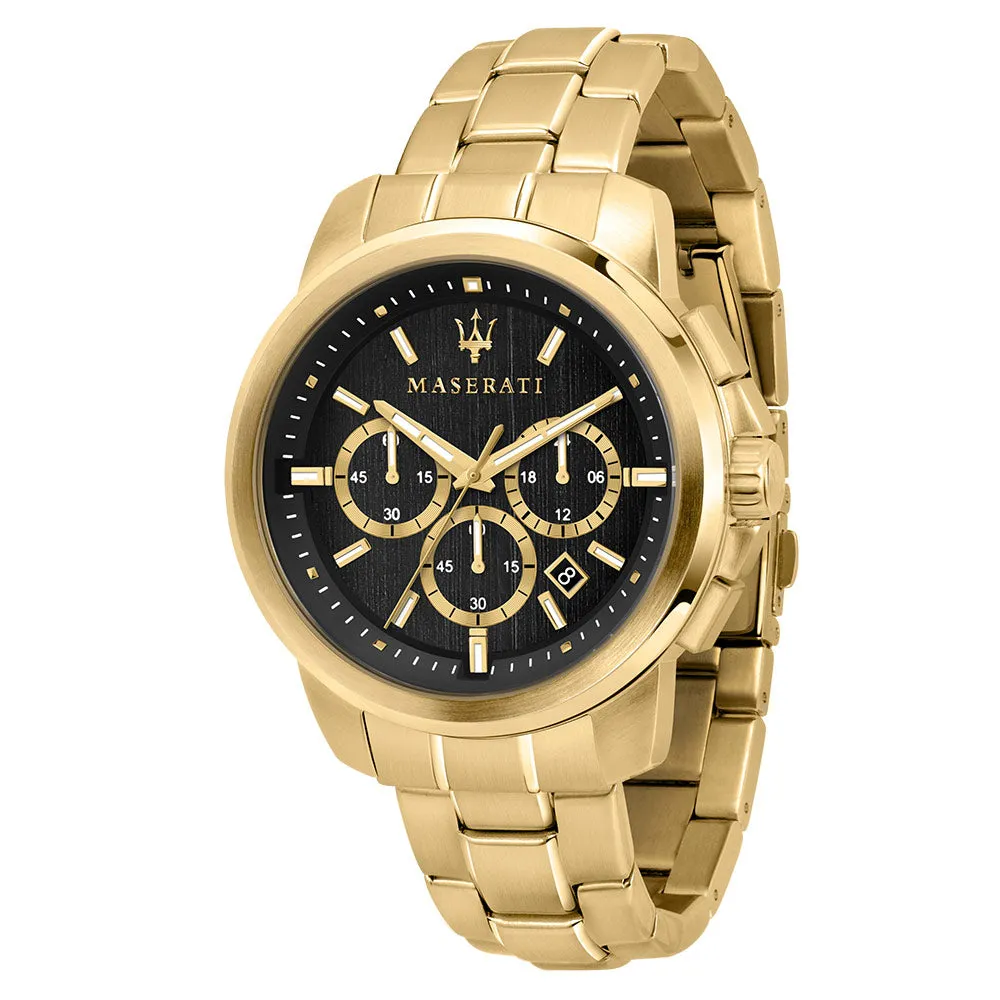 Maserati Successo 44mm Gold Steel Men's Watch - R8873621013