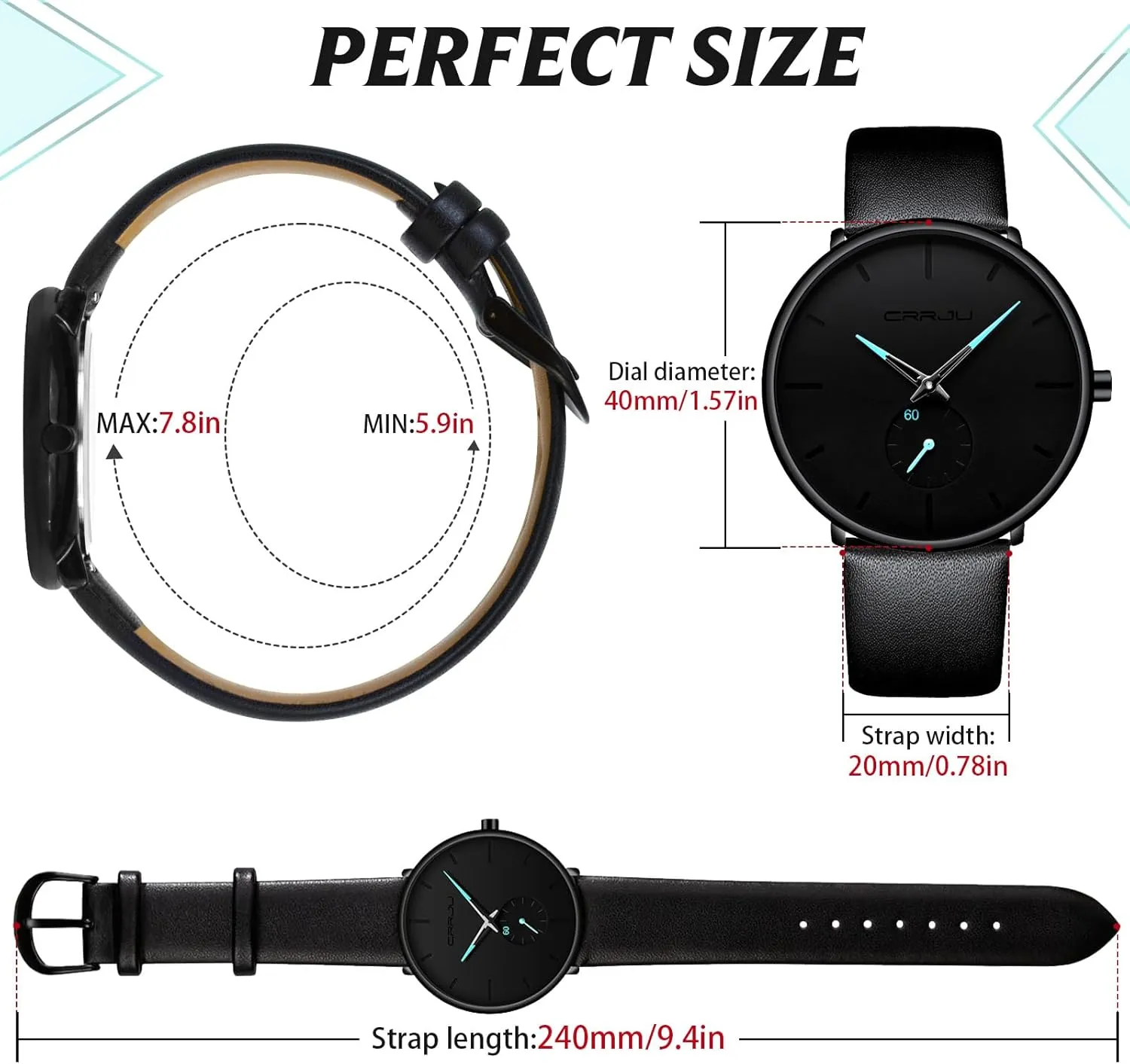 Mens Watches Ultra-Thin Minimalist Waterproof-Fashion Watch