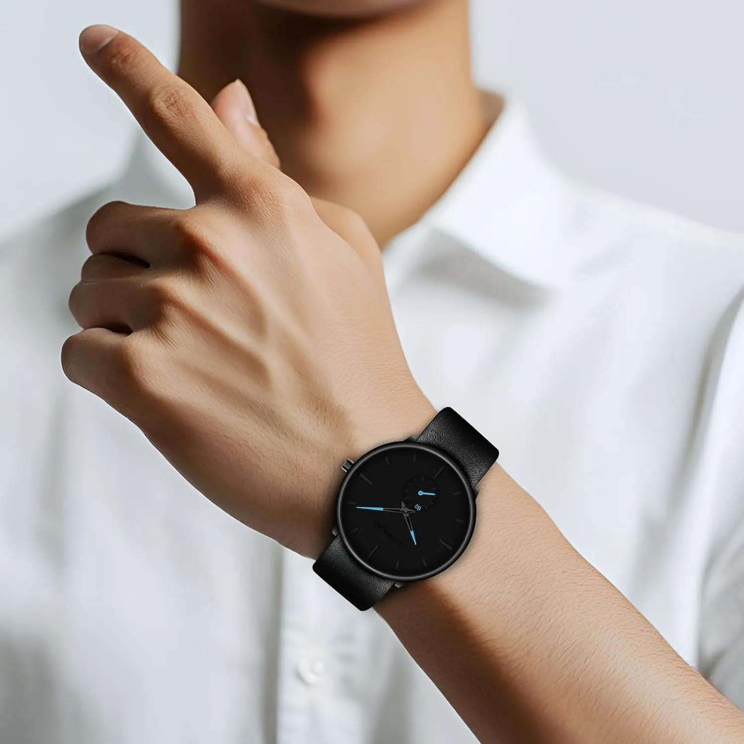 Mens Watches Ultra-Thin Minimalist Waterproof-Fashion Watch