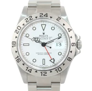 MINT 2005 Rolex Explorer 16570 Steel White Polar GMT 40mm No Holes Watch