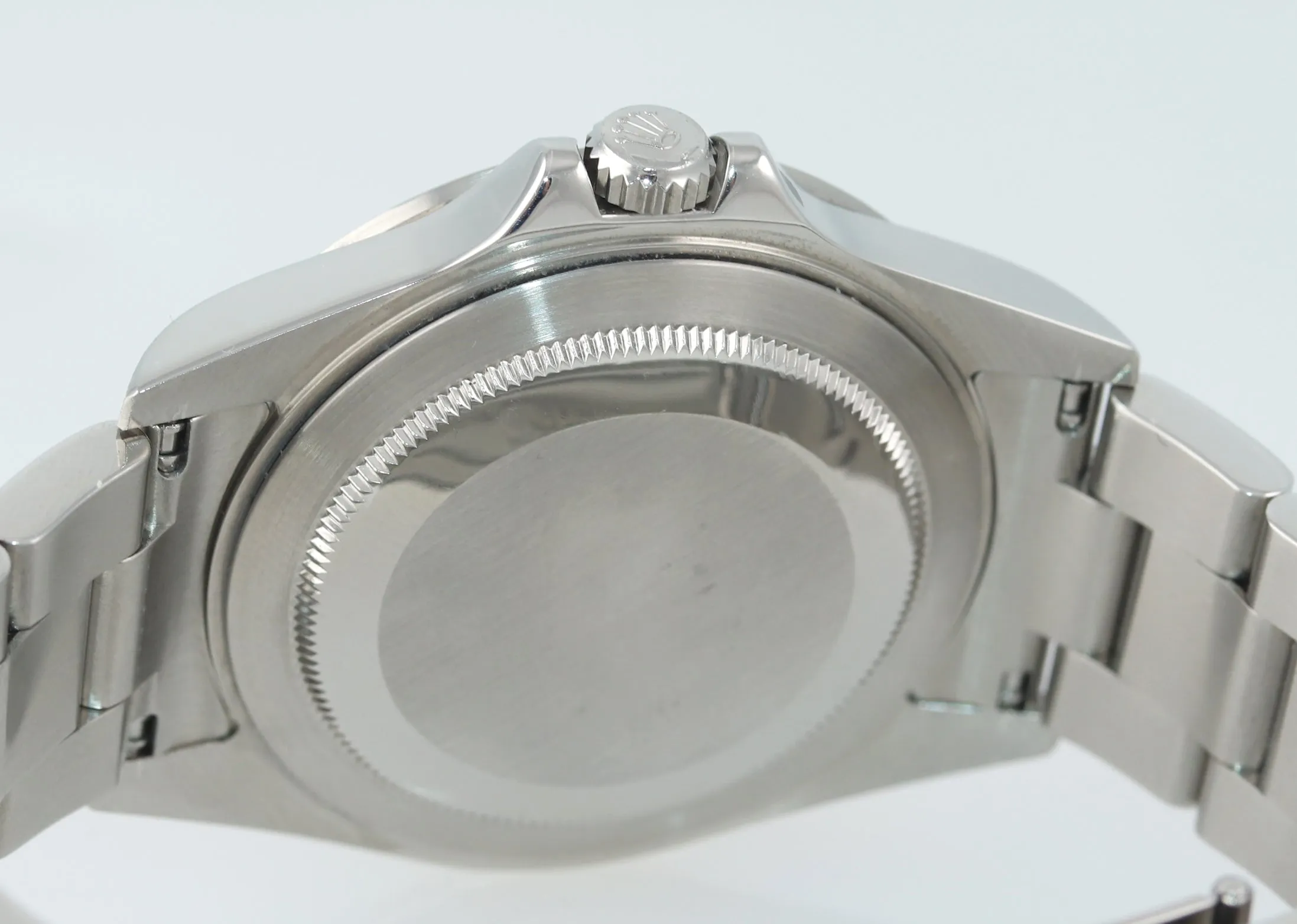 MINT 2005 Rolex Explorer 16570 Steel White Polar GMT 40mm No Holes Watch