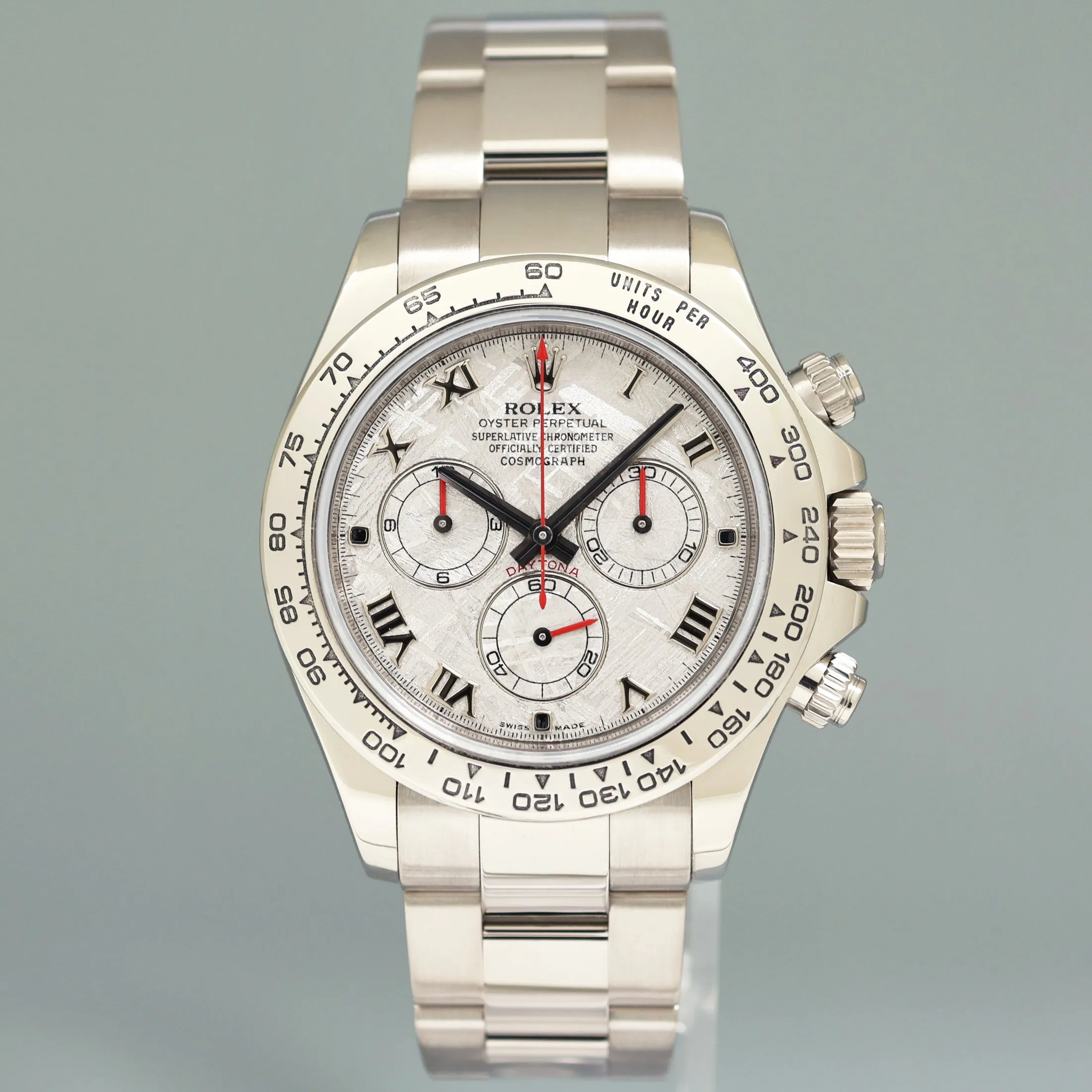 MINT 2011 PAPERS Rolex Daytona Meteorite Roman 116509 White Gold Chrono Watch Box