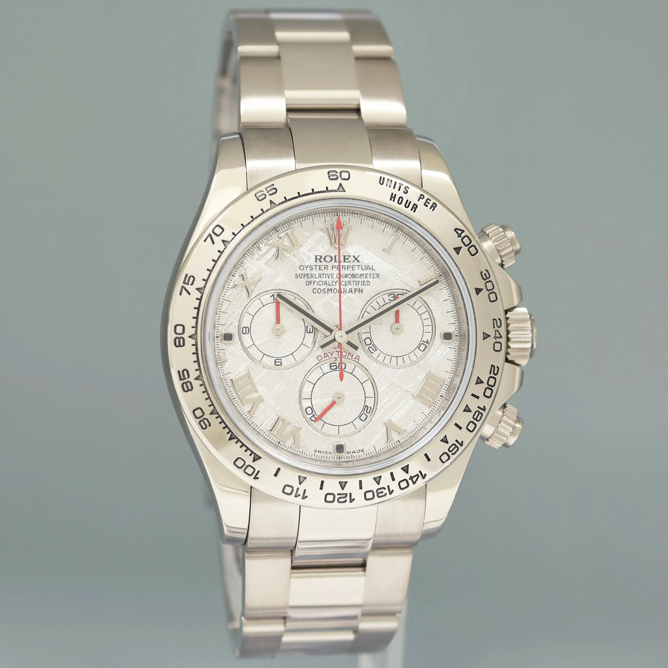 MINT 2011 PAPERS Rolex Daytona Meteorite Roman 116509 White Gold Chrono Watch Box