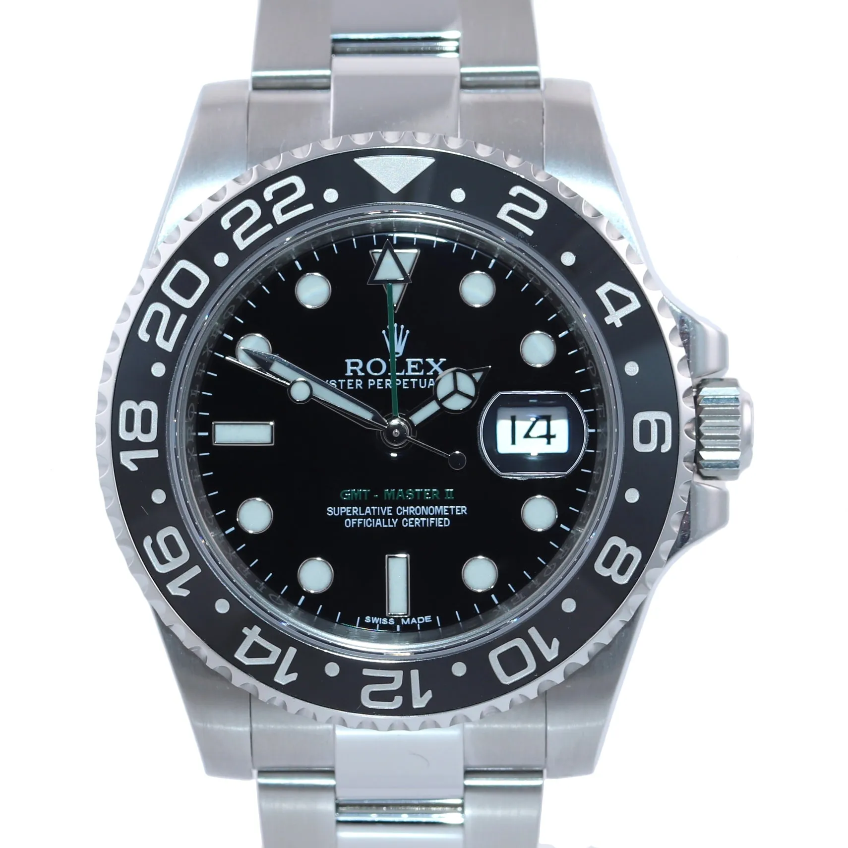 MINT 2014 PAPERS Rolex GMT Master 116710 Steel Ceramic 40mm Black Watch Box