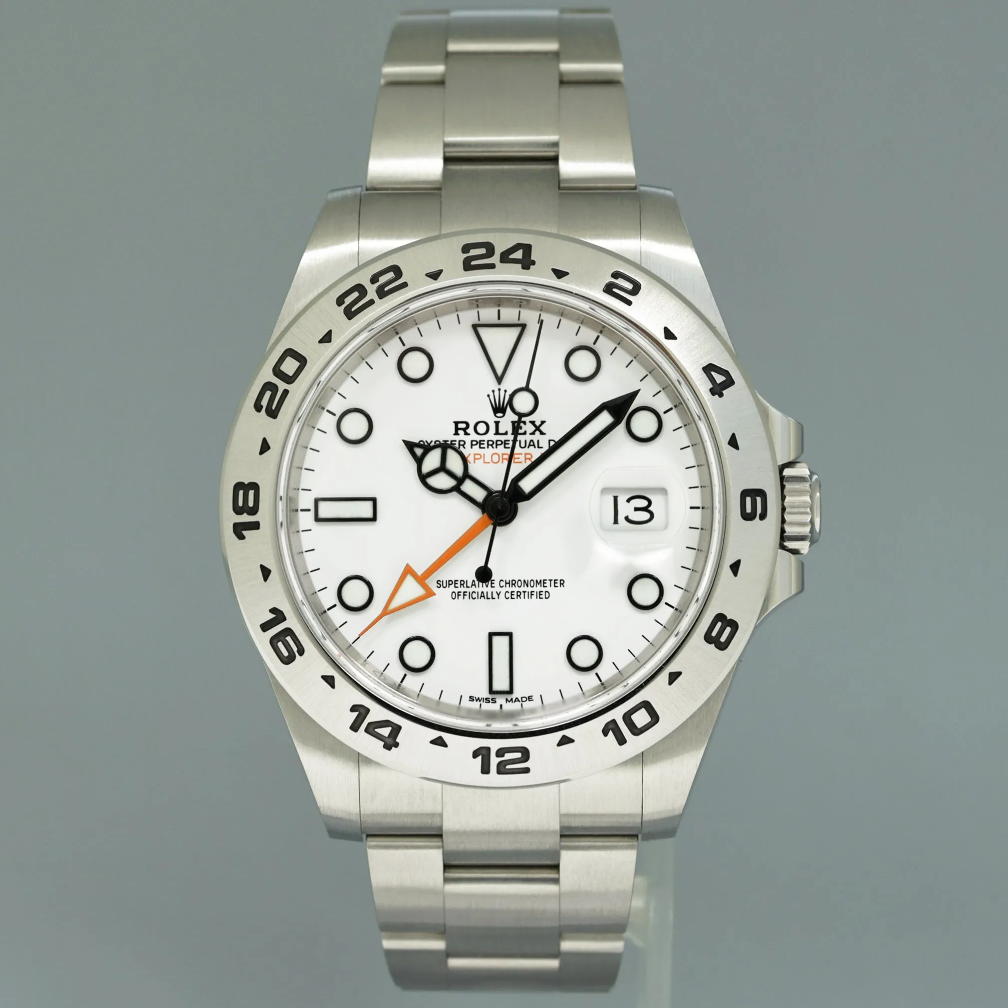 MINT 2015 PAPERS Rolex Explorer II 42mm 216570 Polar White Dial Steel Watch Box