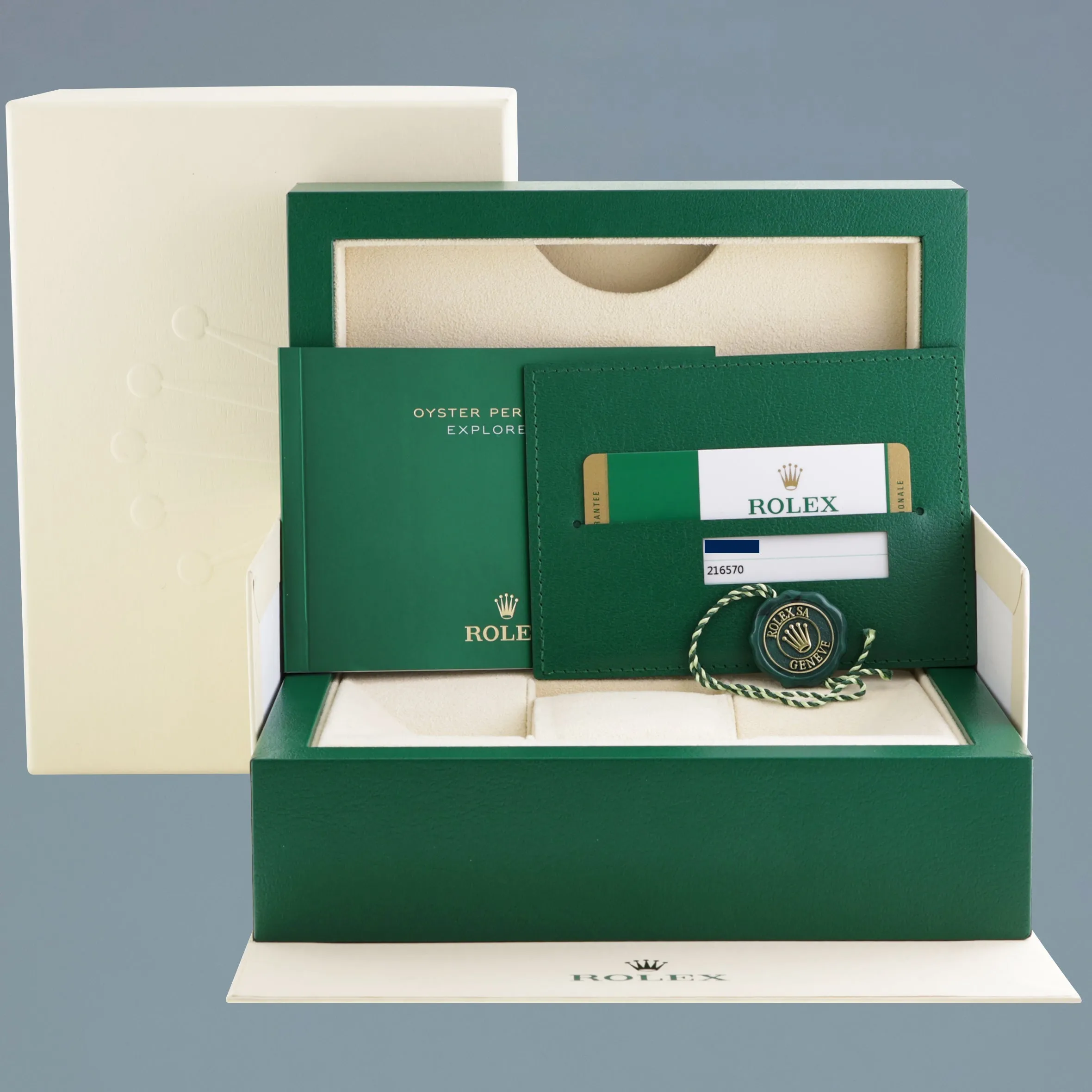 MINT 2015 PAPERS Rolex Explorer II 42mm 216570 Polar White Dial Steel Watch Box