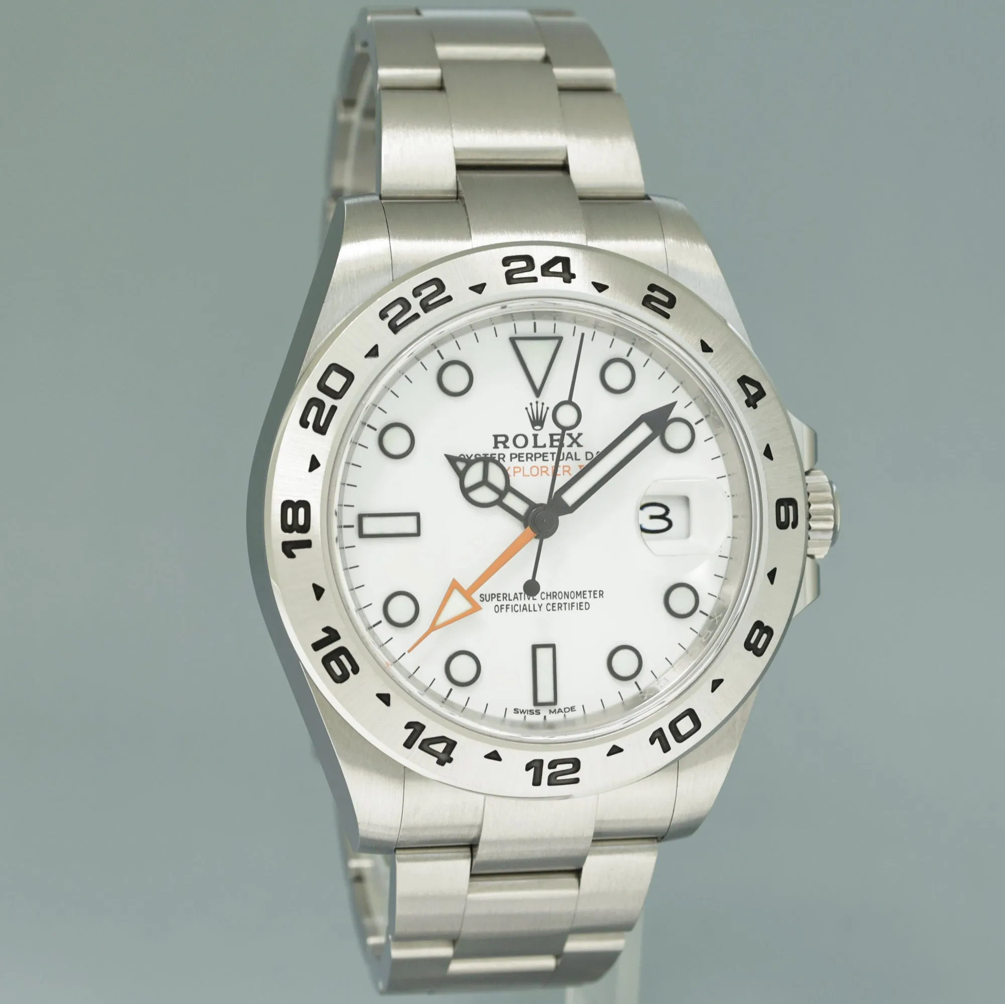 MINT 2015 PAPERS Rolex Explorer II 42mm 216570 Polar White Dial Steel Watch Box
