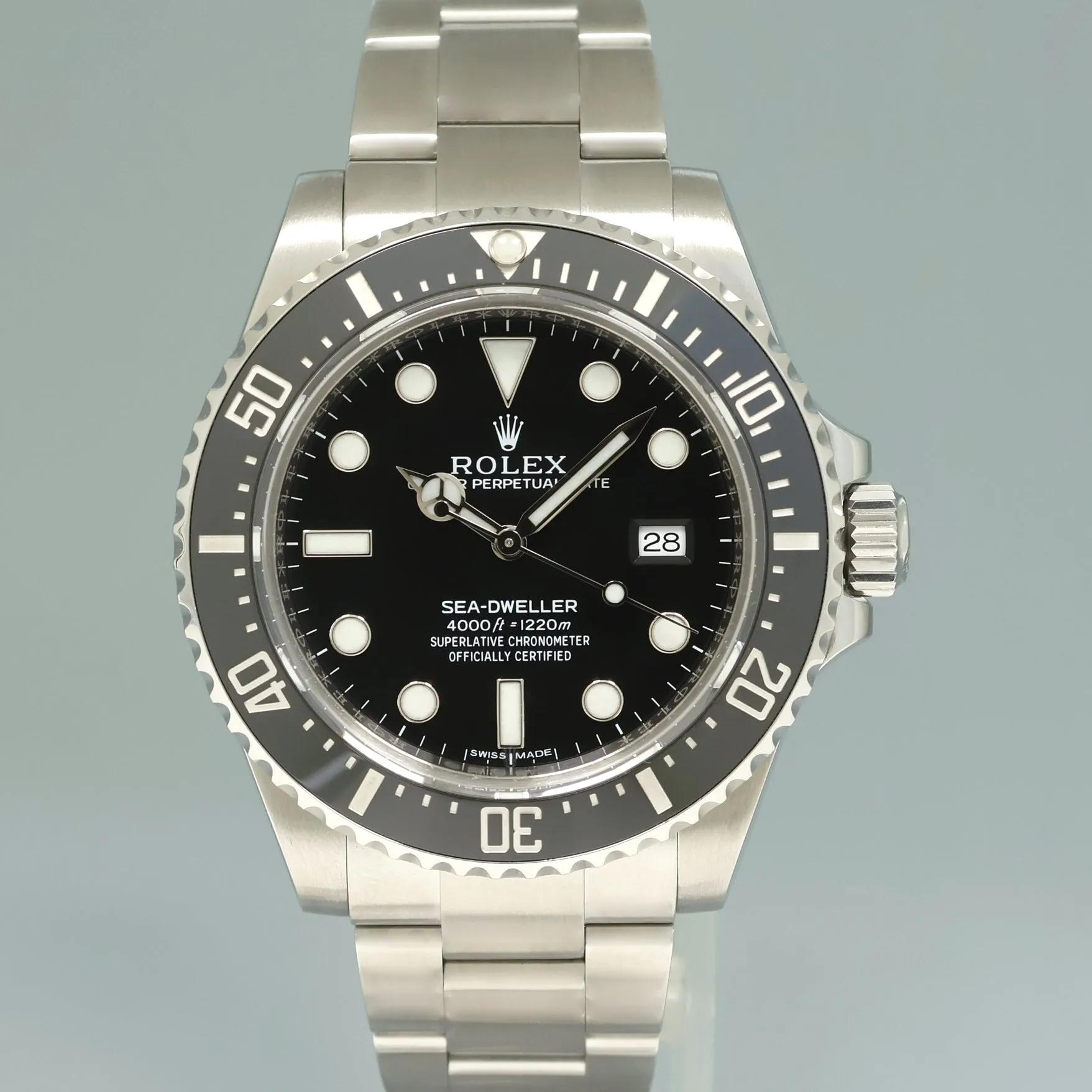 MINT 2016 PAPERS Rolex Sea-Dweller 116600 Steel 40mm Black Ceramic Dive Watch Box