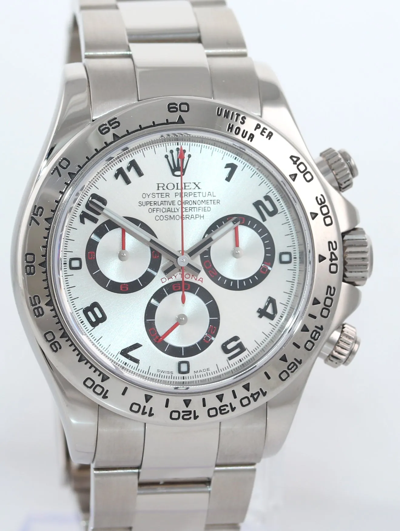 MINT 2016 Rolex Daytona Silver Arabic Racing 116509 18k White Gold Watch Box