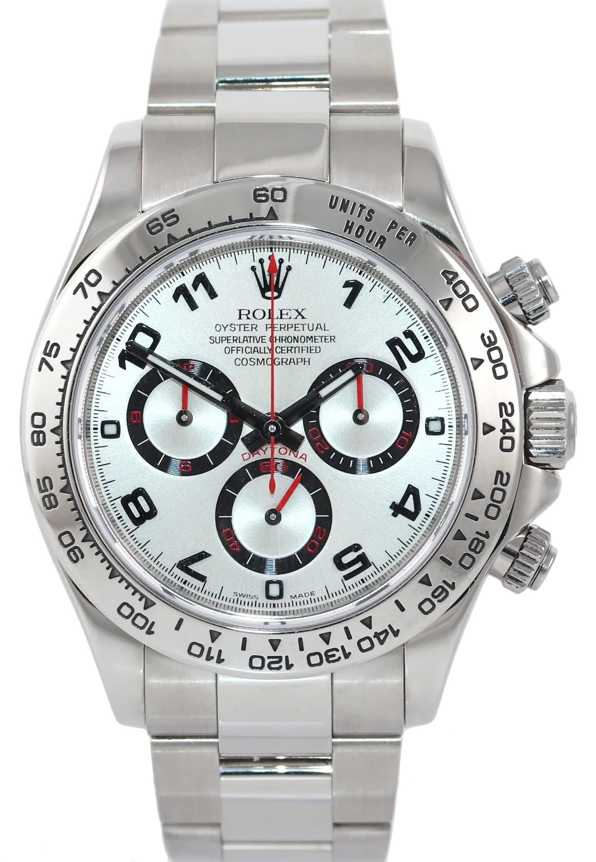 MINT 2016 Rolex Daytona Silver Arabic Racing 116509 18k White Gold Watch Box