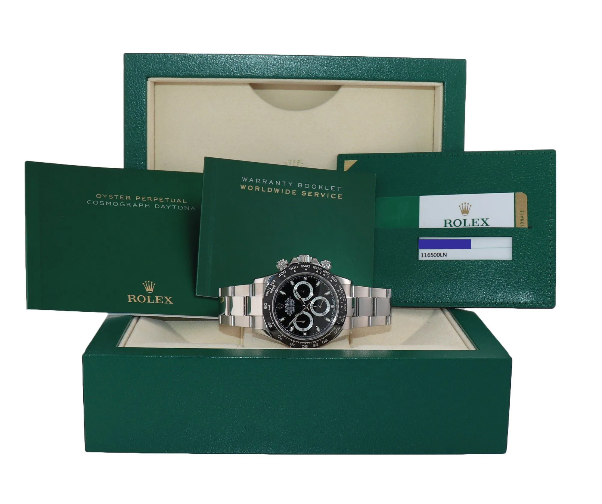 MINT 2018 PAPERS Rolex Daytona 116500 Black Ceramic Steel Watch Box