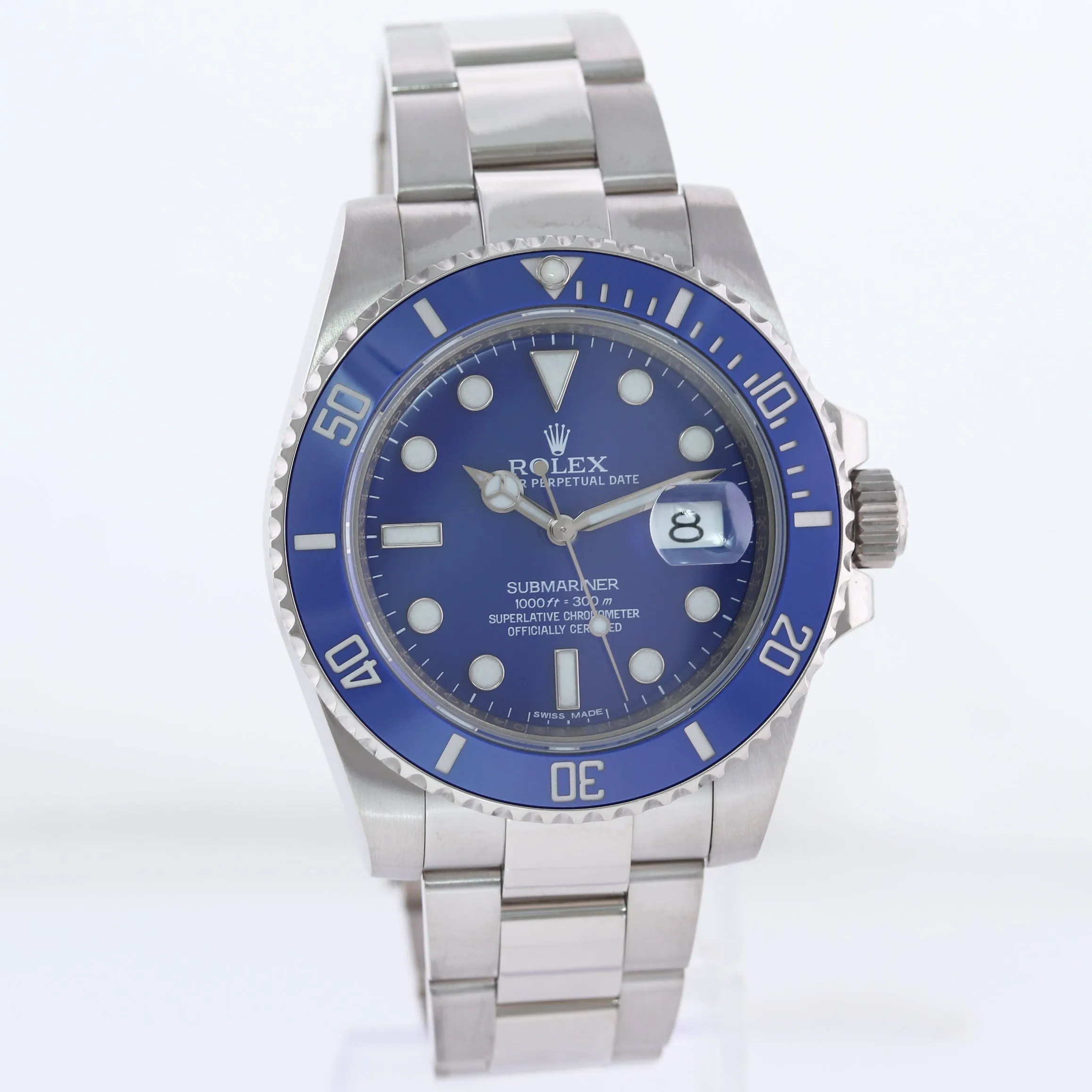 MINT 2018 PAPERS Rolex Submariner Blue Smurf 116619 LB White Gold 40mm Watch Box