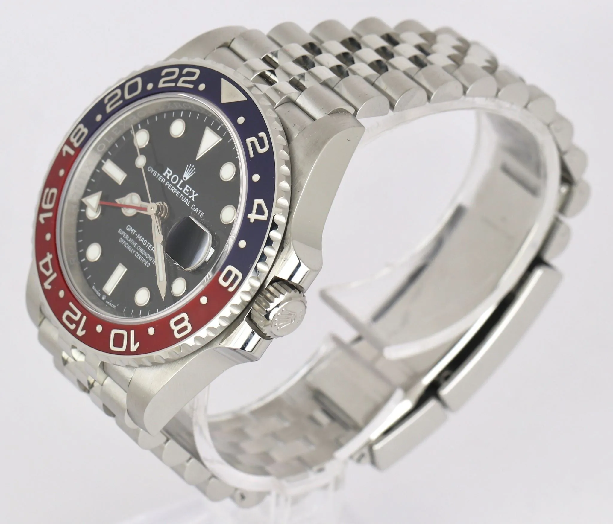 MINT 2018 Rolex GMT Master II PEPSI Jubilee Blue Red Ceramic Steel 126710 BLRO