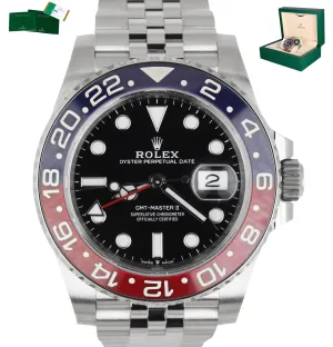 MINT 2018 Rolex GMT Master II PEPSI Jubilee Blue Red Ceramic Steel 126710 BLRO