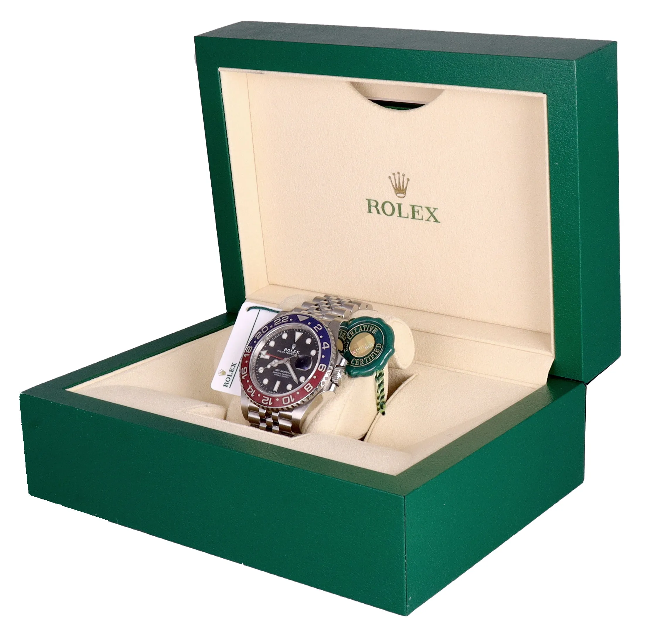 MINT 2018 Rolex GMT Master II PEPSI Jubilee Blue Red Ceramic Steel 126710 BLRO
