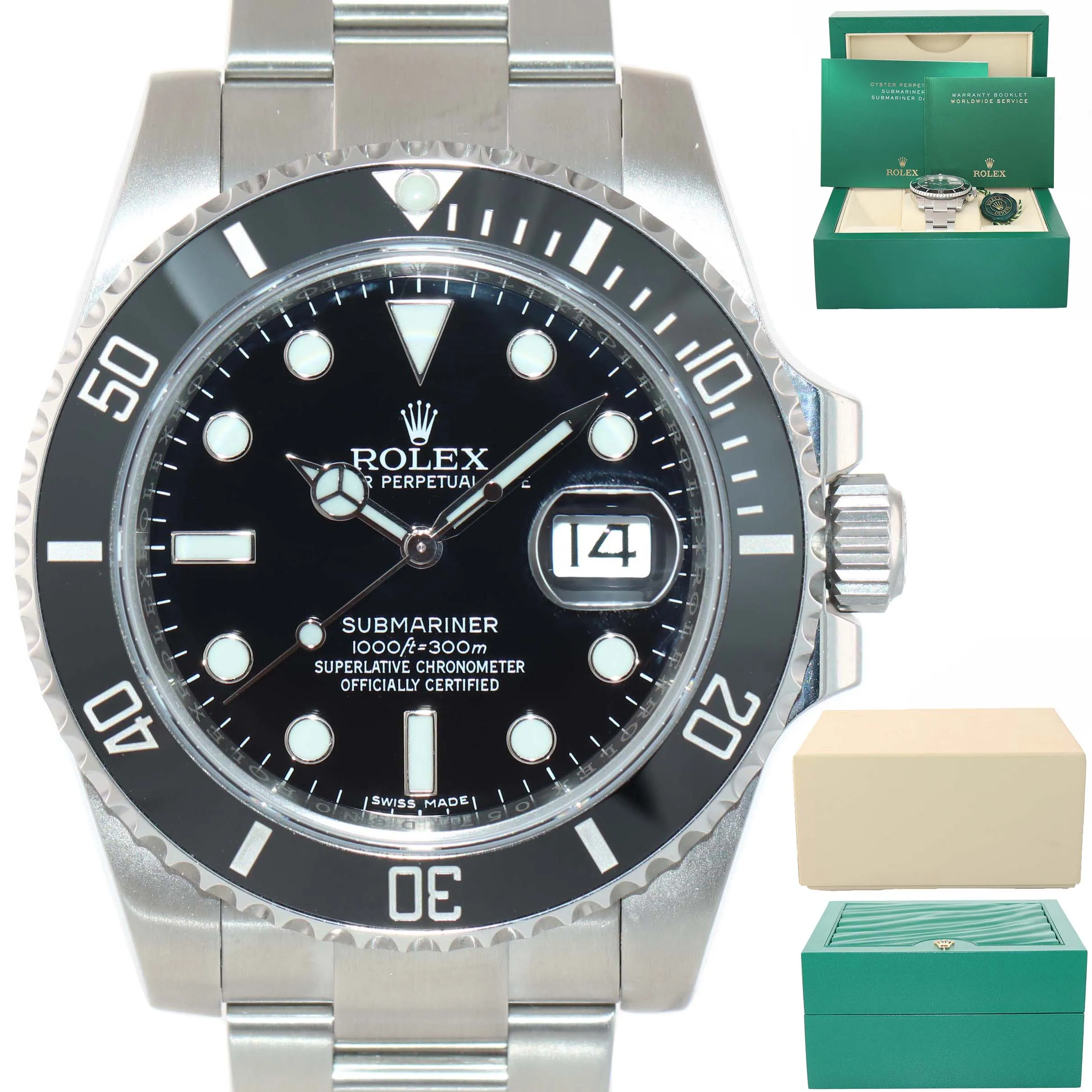 MINT 2020 Rolex Submariner Date 116610 Steel Black Ceramic Bezel 40mm Watch Box