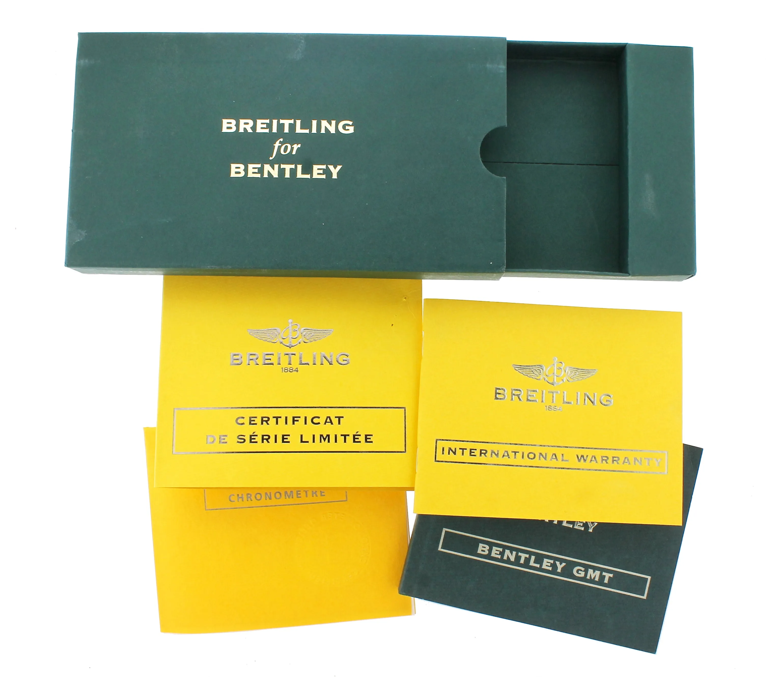 MINT Breitling Bentley GMT British Racing Green Black A47362 Chronograph Watch