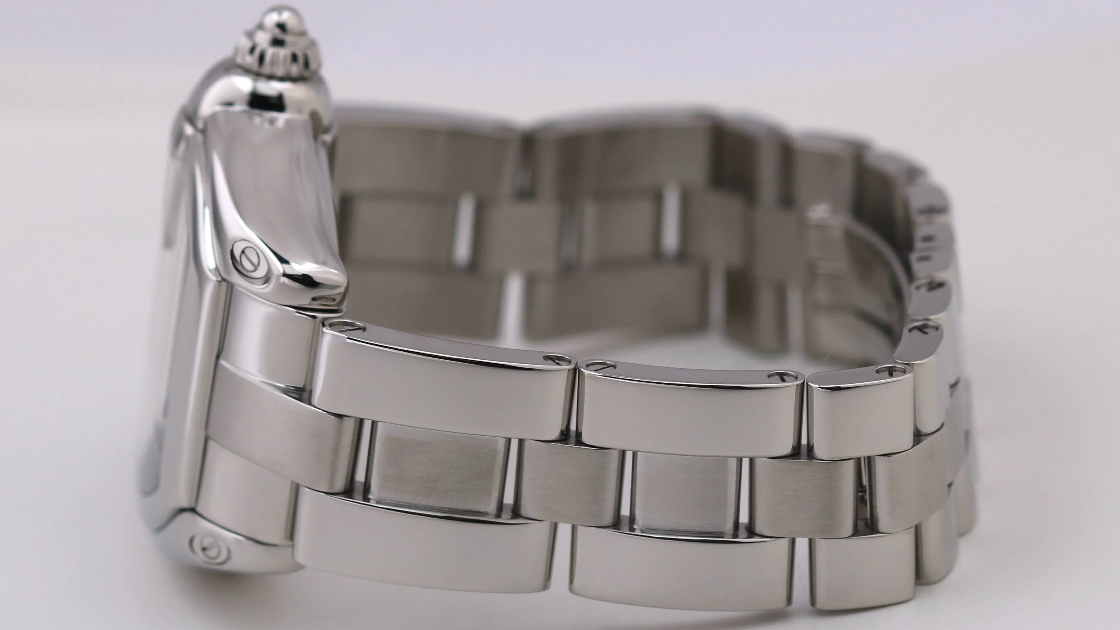 MINT Cartier Roadster SILVER Roman 31mm Quartz Stainless Steel 2675 W62016V3