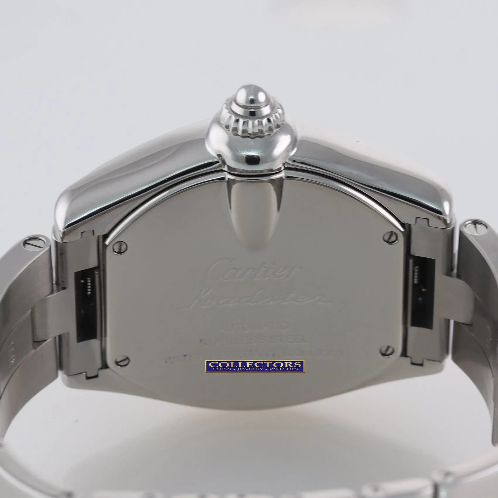 MINT Cartier Roadster XL GMT W62032X6 Silver Roman Automatic Steel Watch 2722