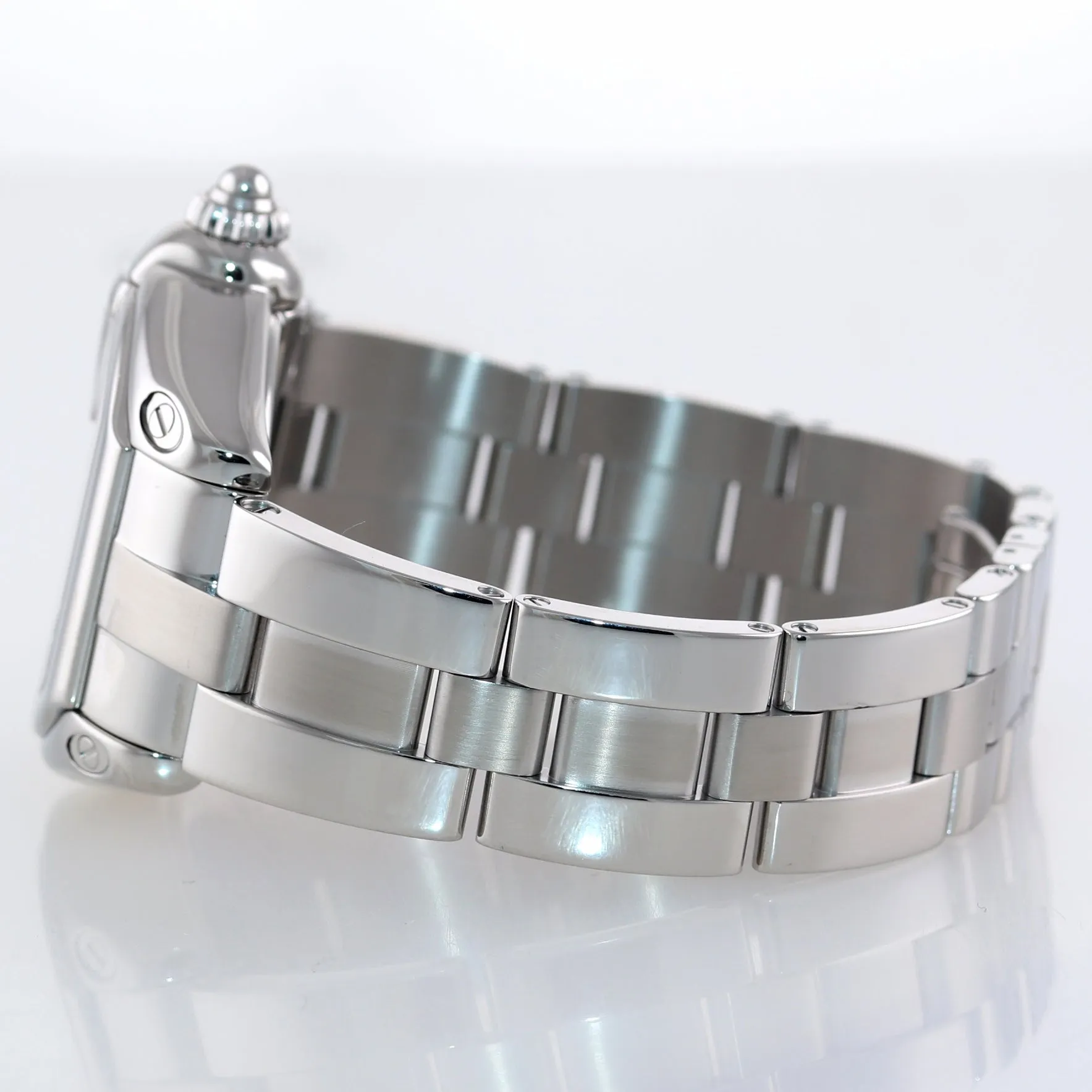 MINT Cartier Roadster XL GMT W62032X6 Silver Roman Automatic Steel Watch 2722