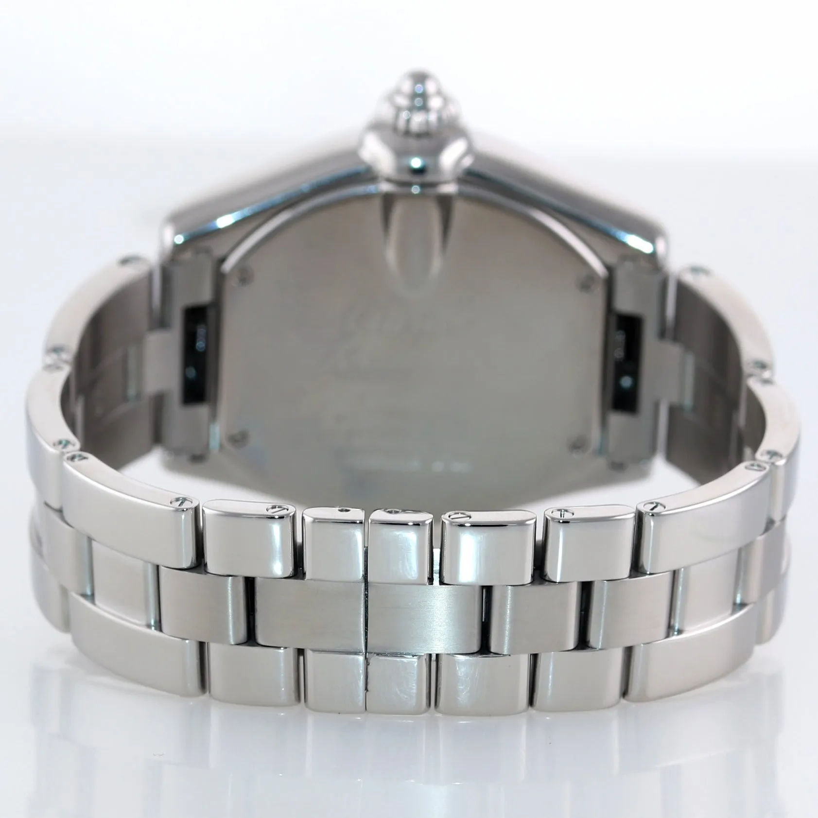 MINT Cartier Roadster XL GMT W62032X6 Silver Roman Automatic Steel Watch 2722