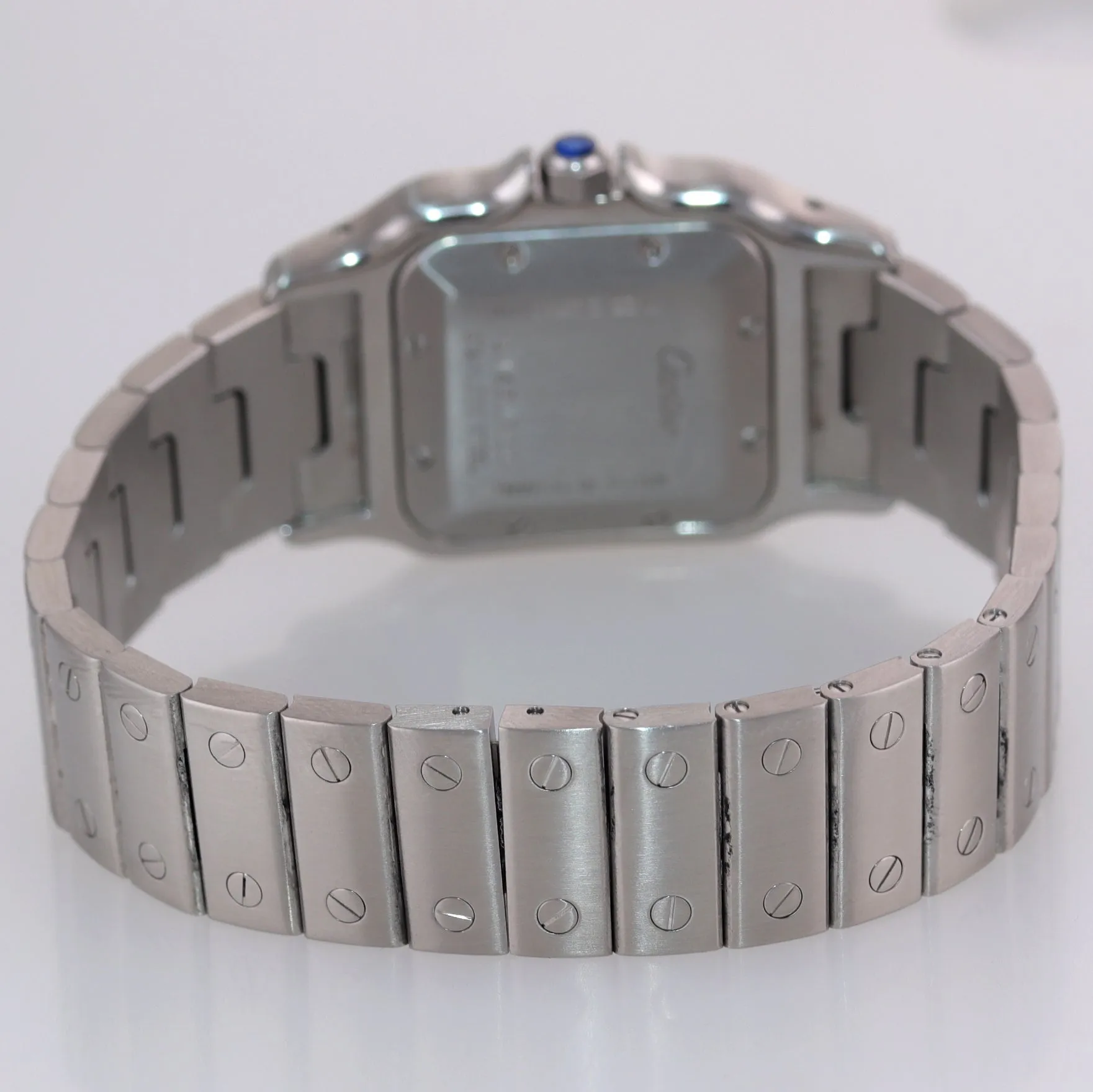 MINT Cartier Santos Galbee 29mm Automatic Steel Silver Roman Date Watch 2319