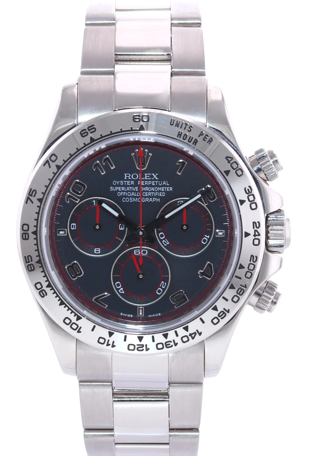 Mint Rolex Daytona Black Racing Dial 116509 18k White Gold Chrono Watch Box