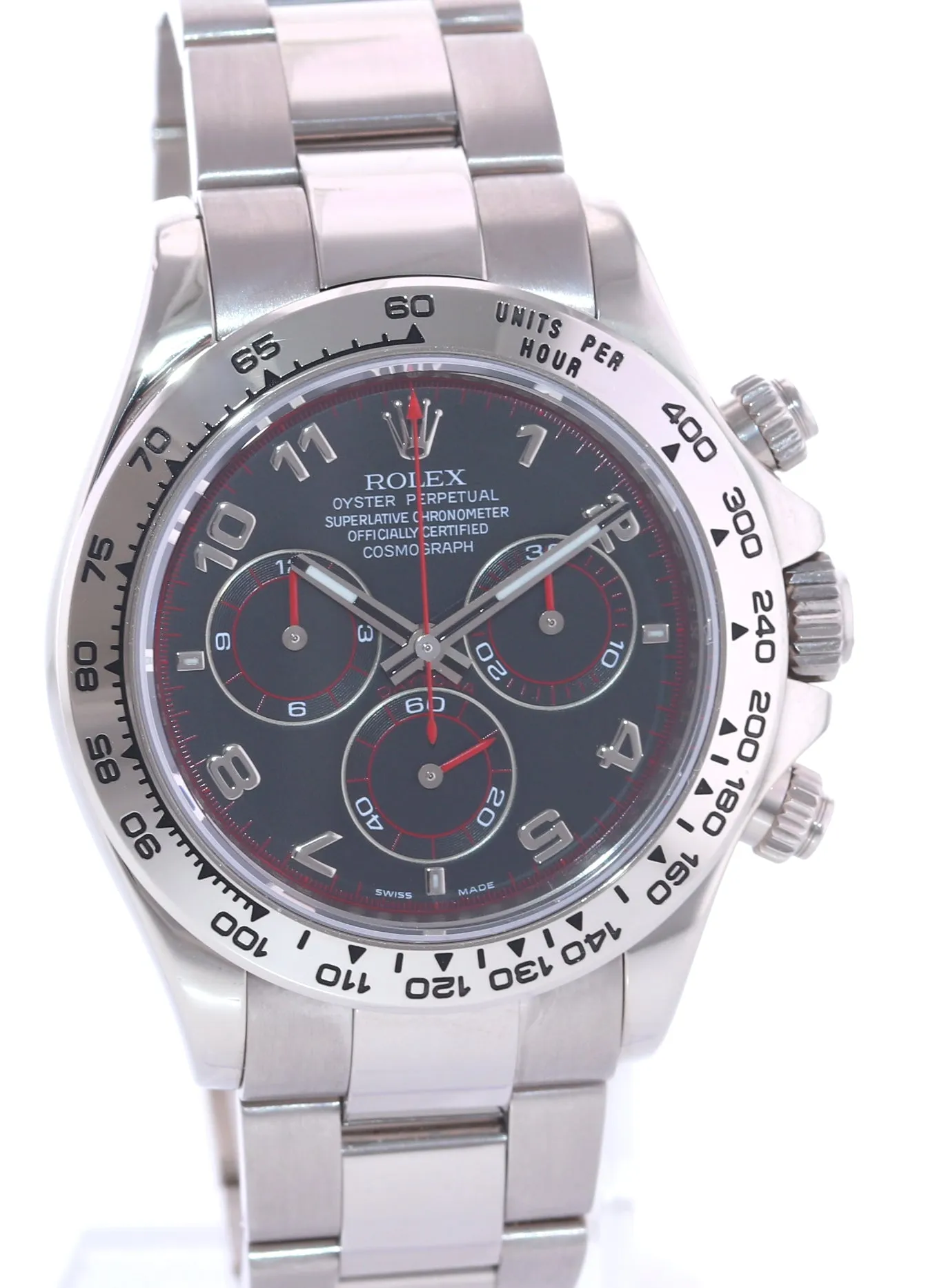 Mint Rolex Daytona Black Racing Dial 116509 18k White Gold Chrono Watch Box