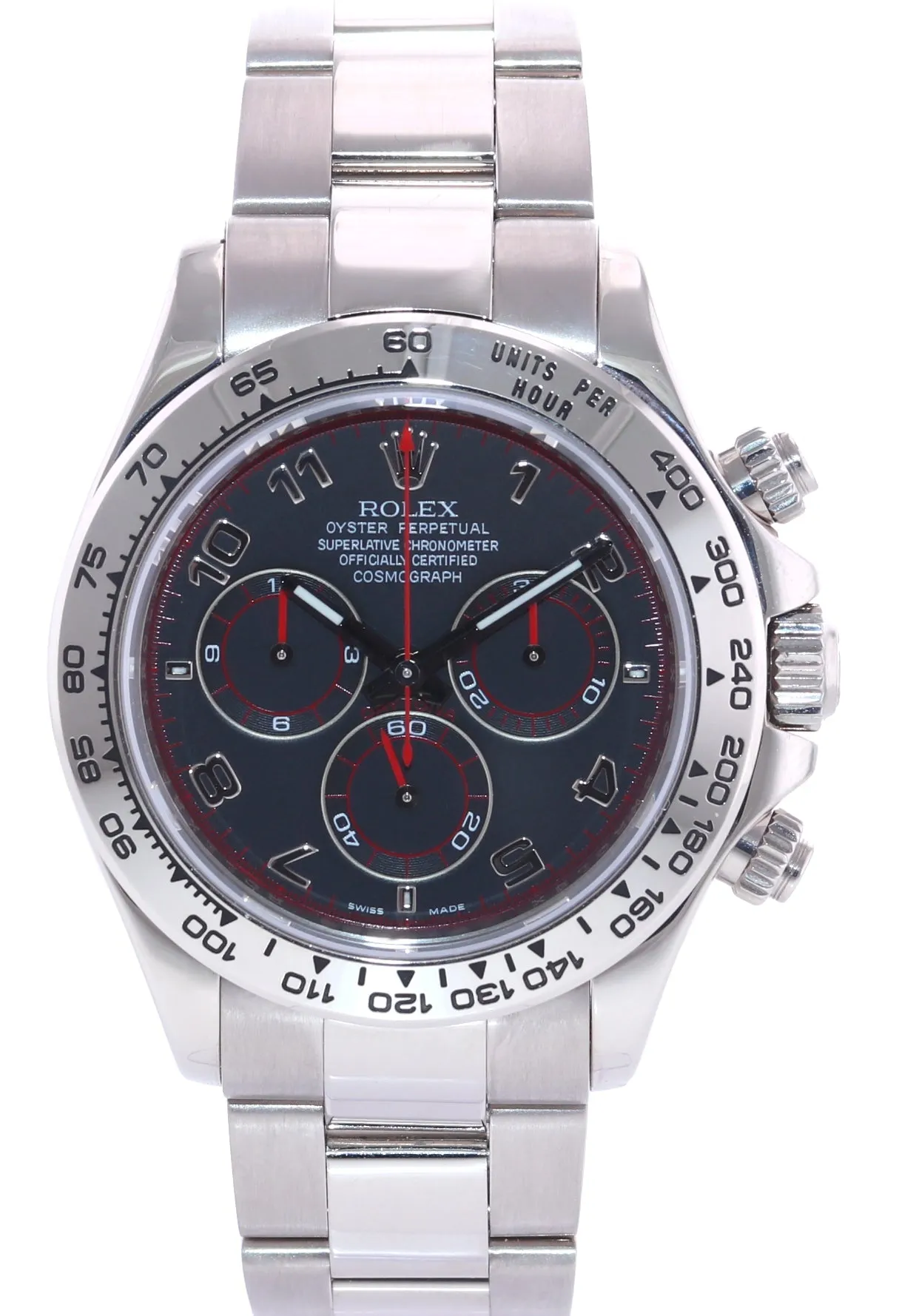 Mint Rolex Daytona Black Racing Dial 116509 18k White Gold Chrono Watch Box