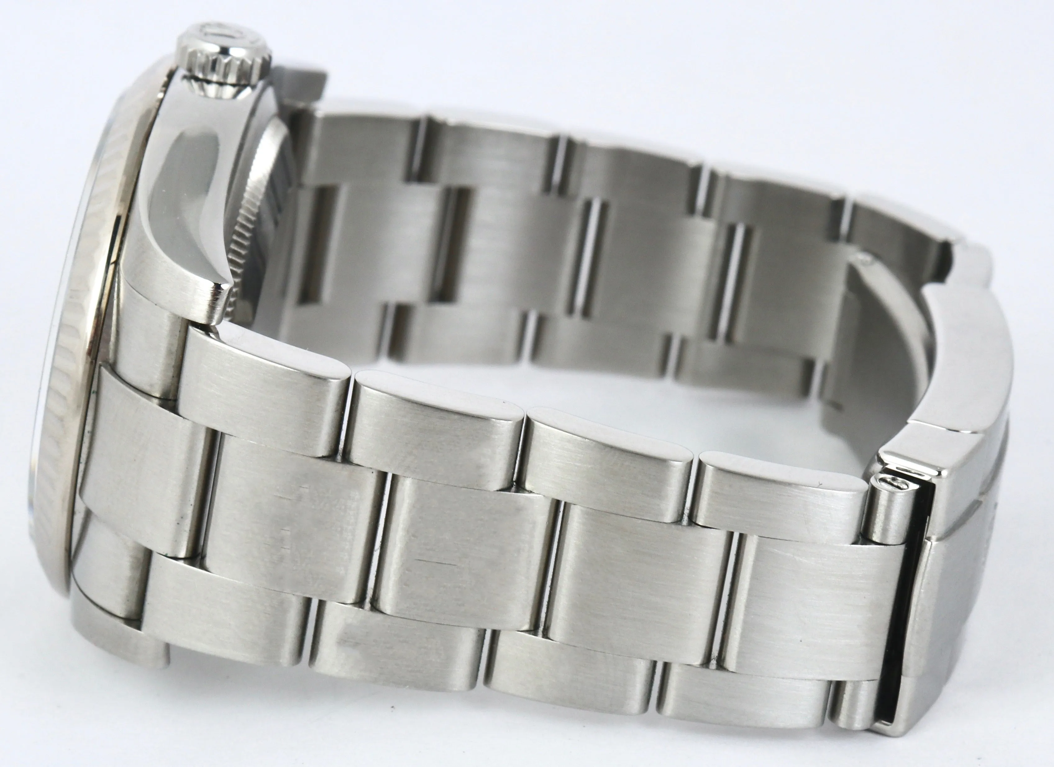 MINT Rolex Oyster Perpetual 36 Silver 116034 Stainless Steel 36mm 18K White Gold