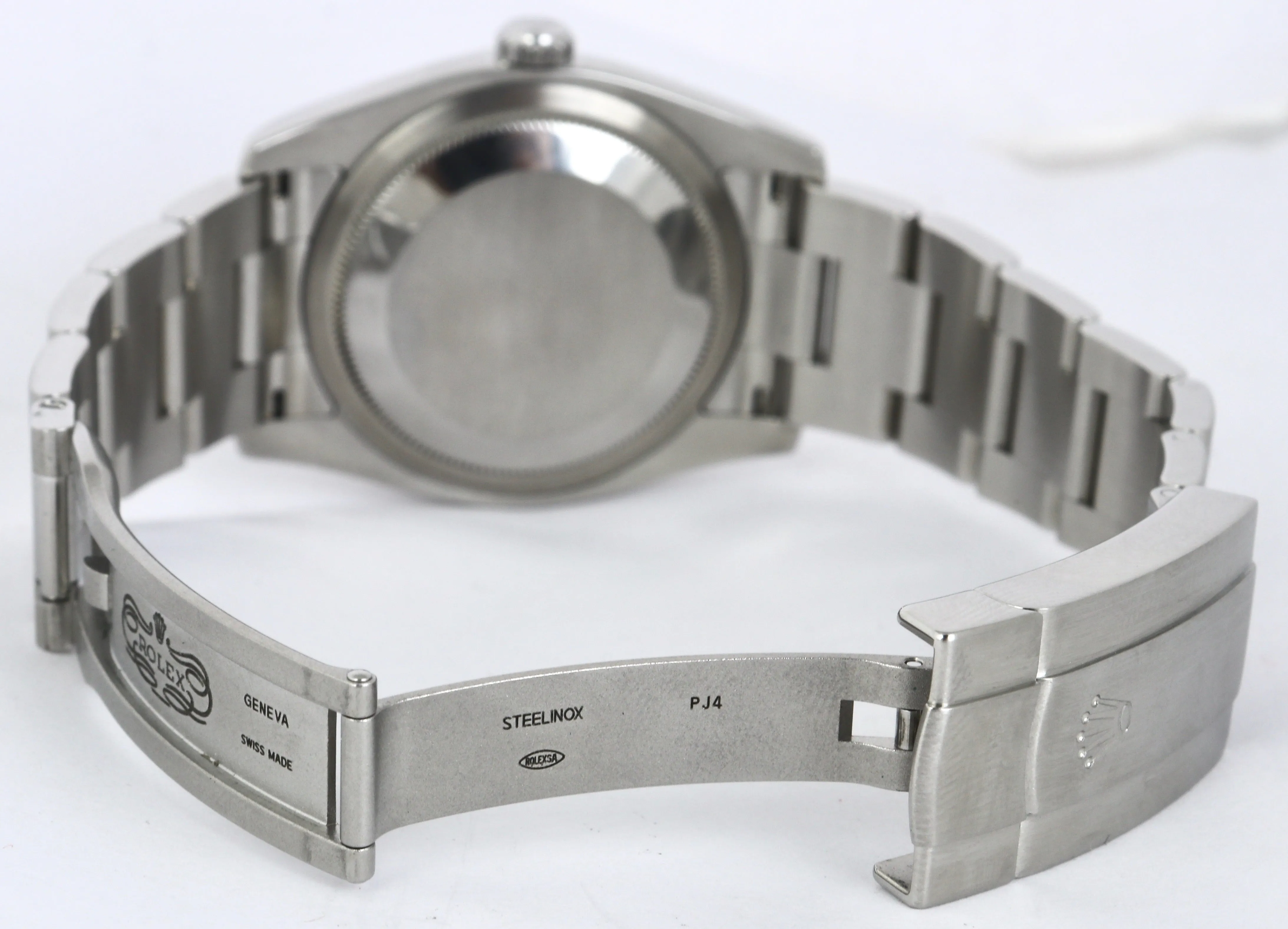 MINT Rolex Oyster Perpetual 36 Silver 116034 Stainless Steel 36mm 18K White Gold