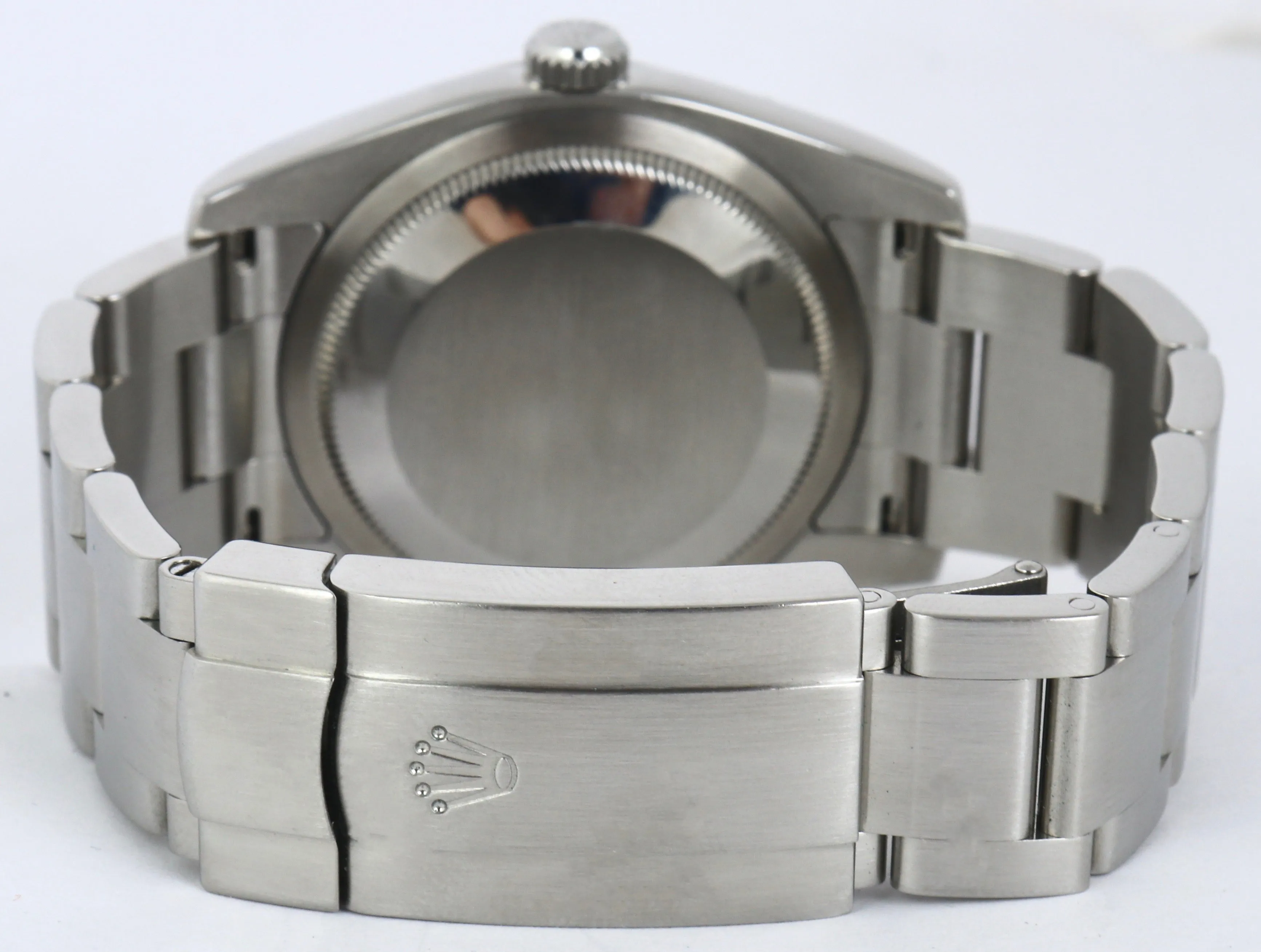 MINT Rolex Oyster Perpetual 36 Silver 116034 Stainless Steel 36mm 18K White Gold