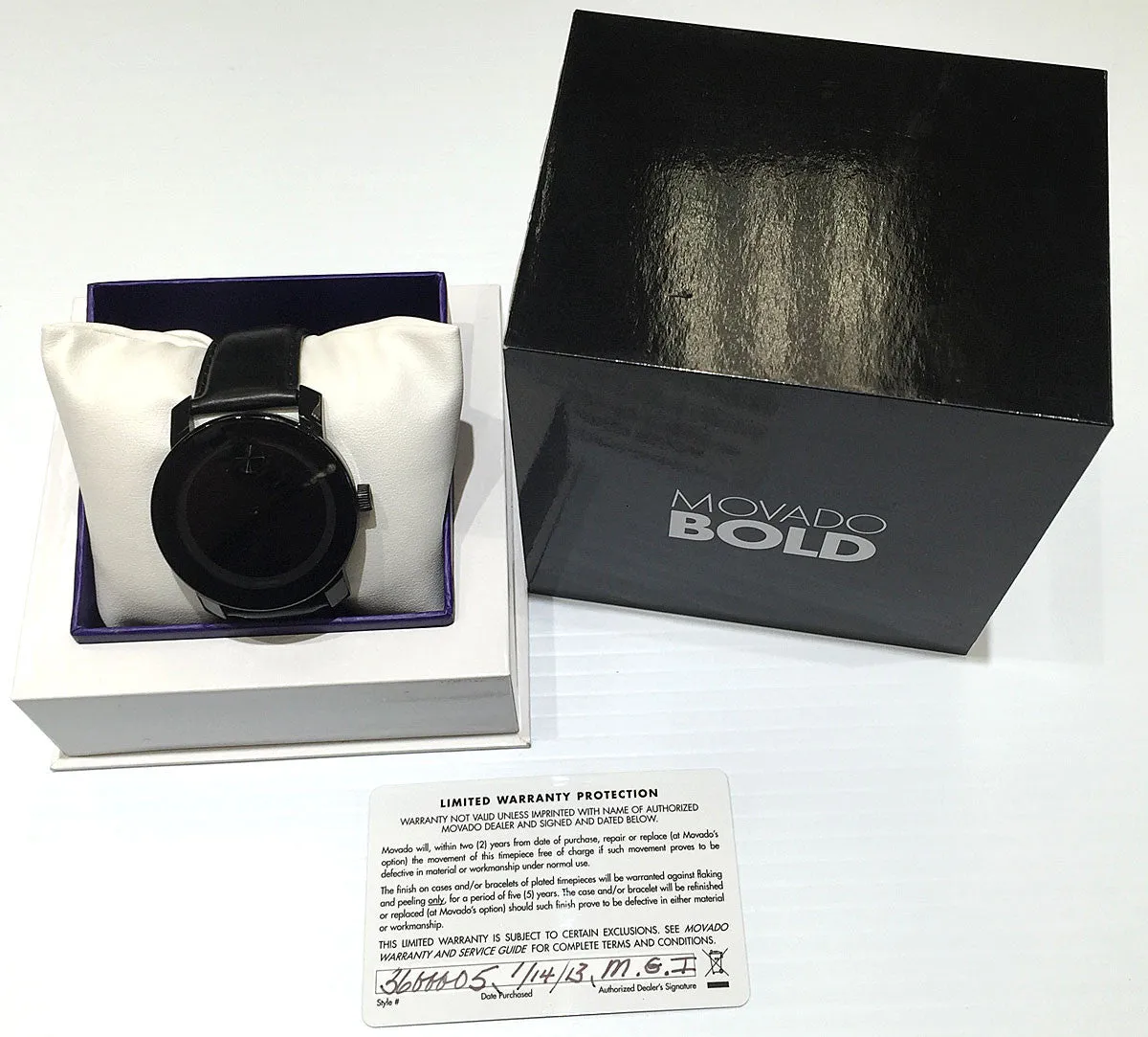 Movado Bold Black Watch