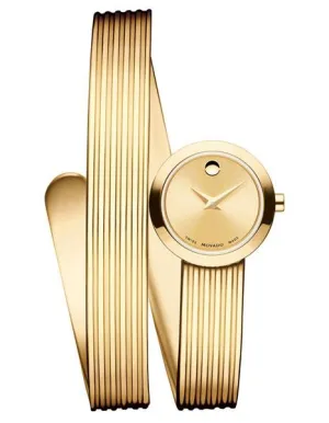 Movado Womens Museum Wrap - Gold-Tone - Museum Dial - Bangle Bracelet