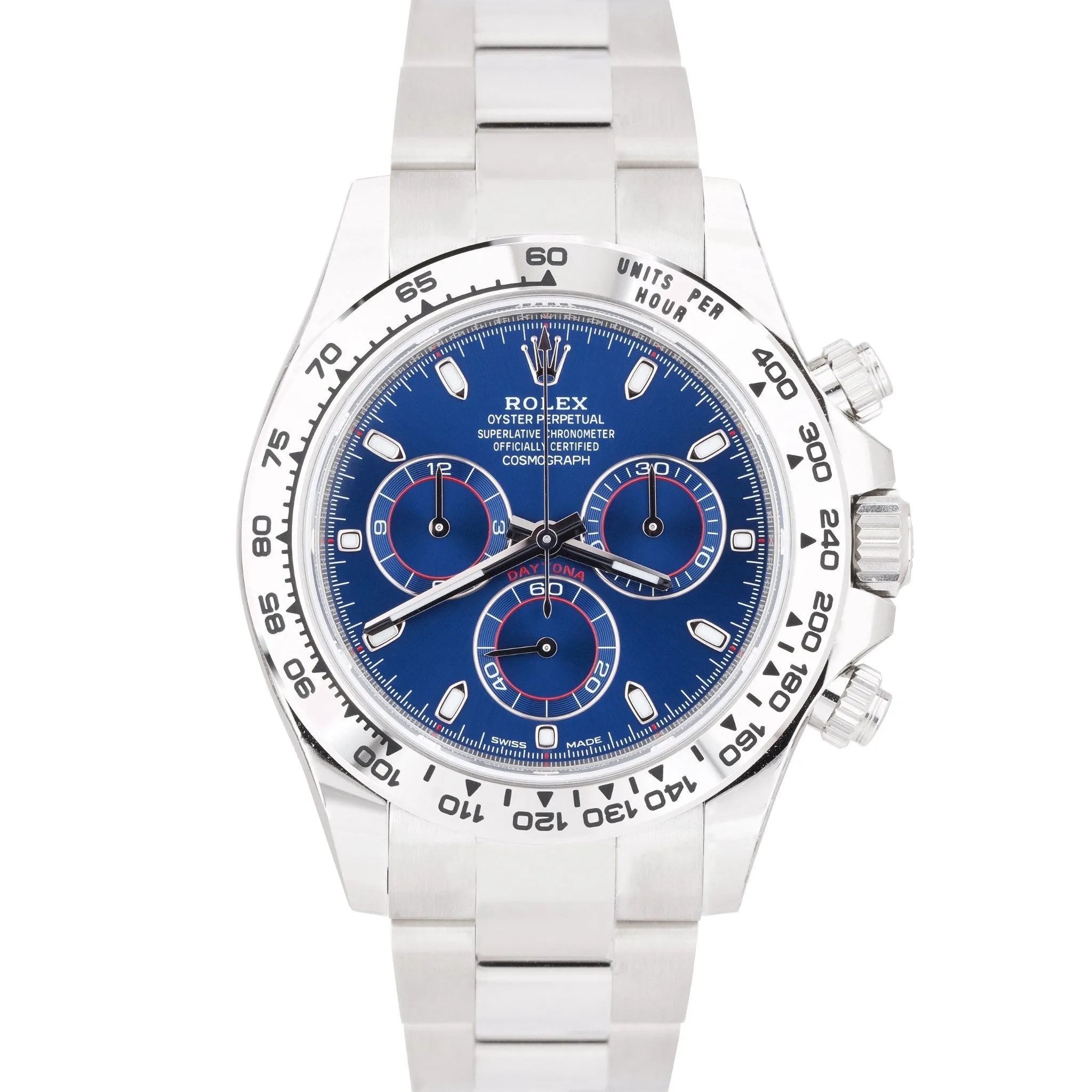 NEW 2022 Rolex Daytona Cosmograph Blue 18K White Gold Oyster Watch 116509 B P