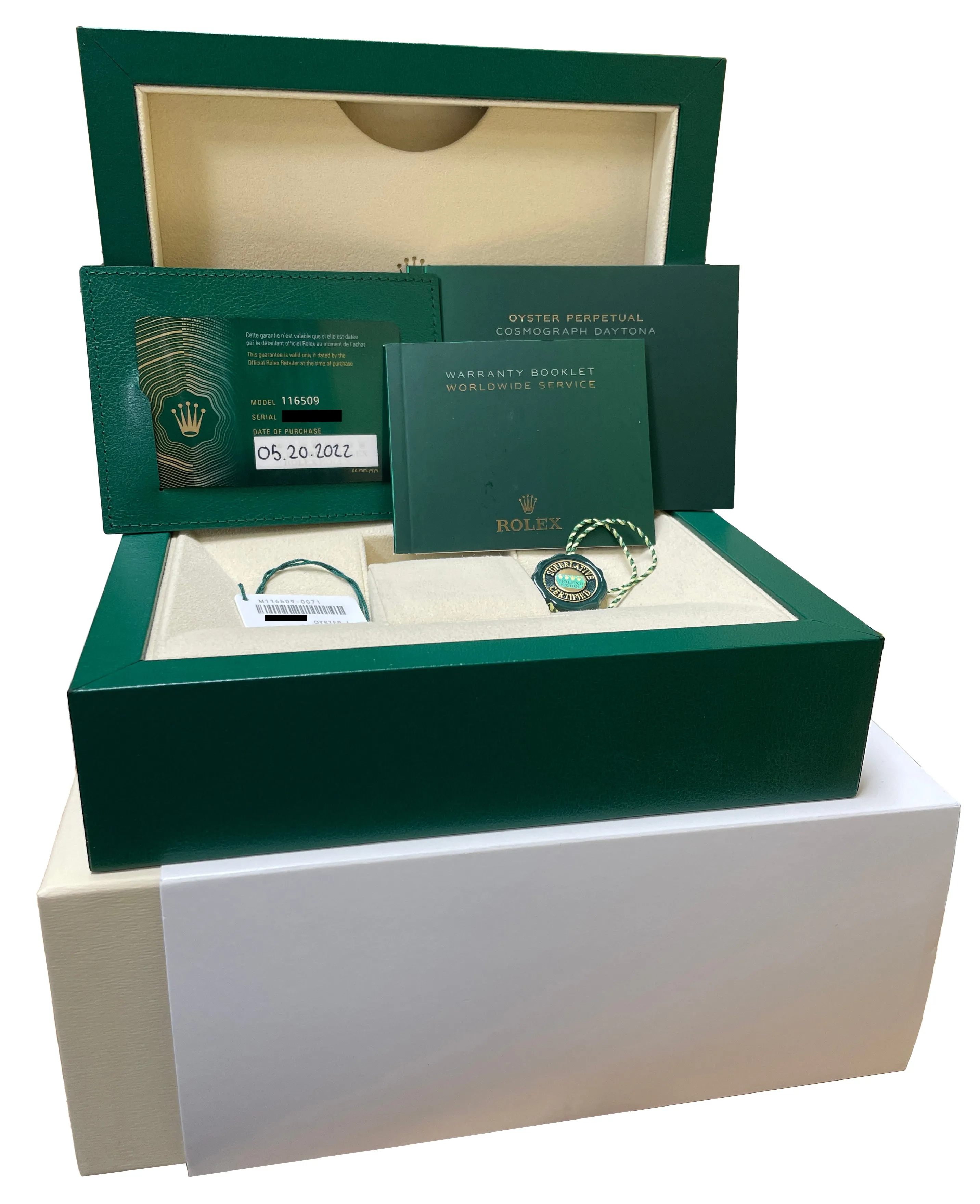NEW 2022 Rolex Daytona Cosmograph Blue 18K White Gold Oyster Watch 116509 B P