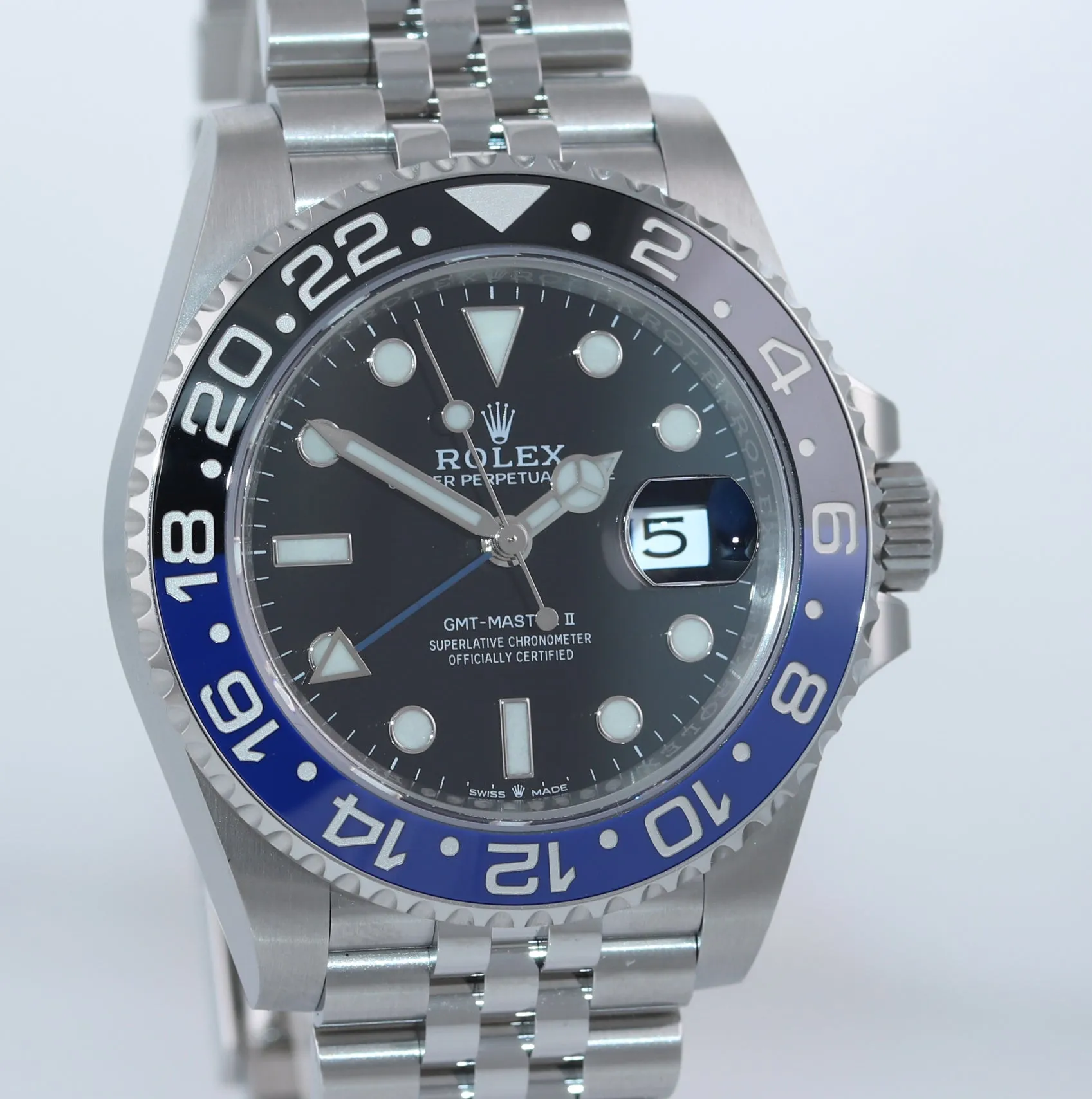 NEW CARD JULY 2020  Rolex GMT Master Batman Blue Jubilee Ceramic 126710 Watch