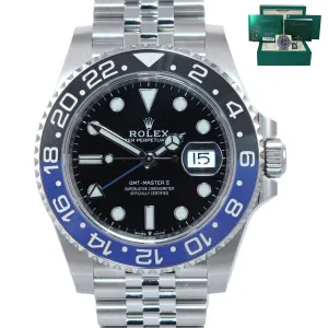 NEW CARD JULY 2020  Rolex GMT Master Batman Blue Jubilee Ceramic 126710 Watch