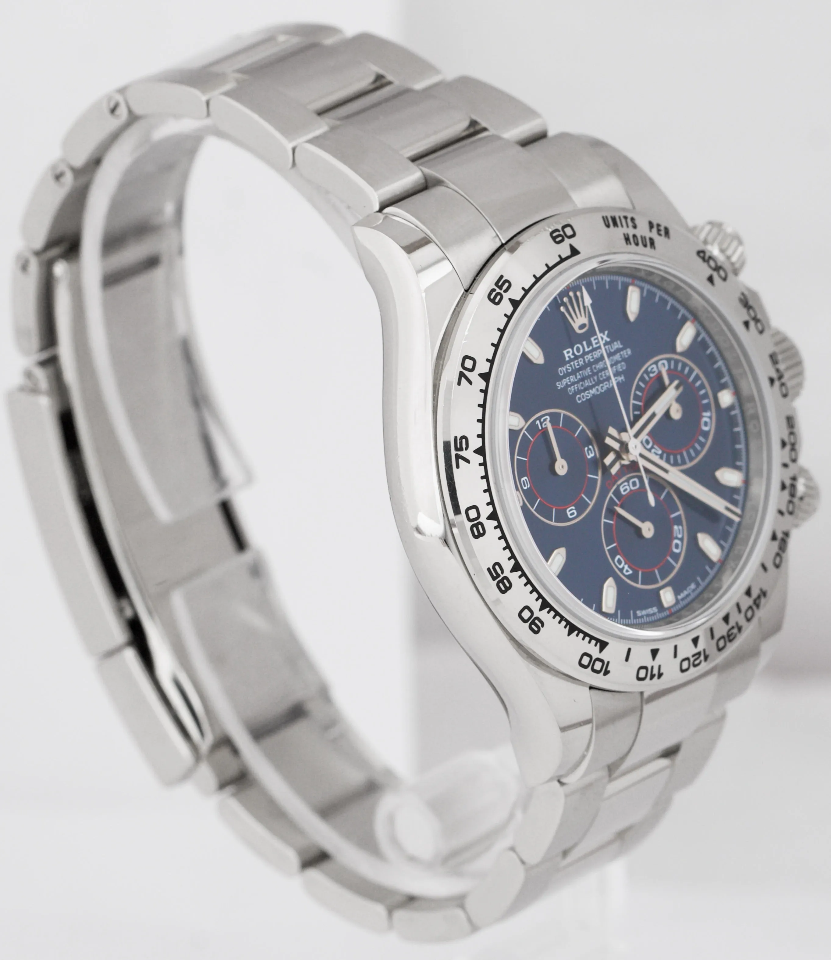 NOV. 2021 Rolex Daytona Cosmograph Blue 18K White Gold Oyster Watch 116509 B P
