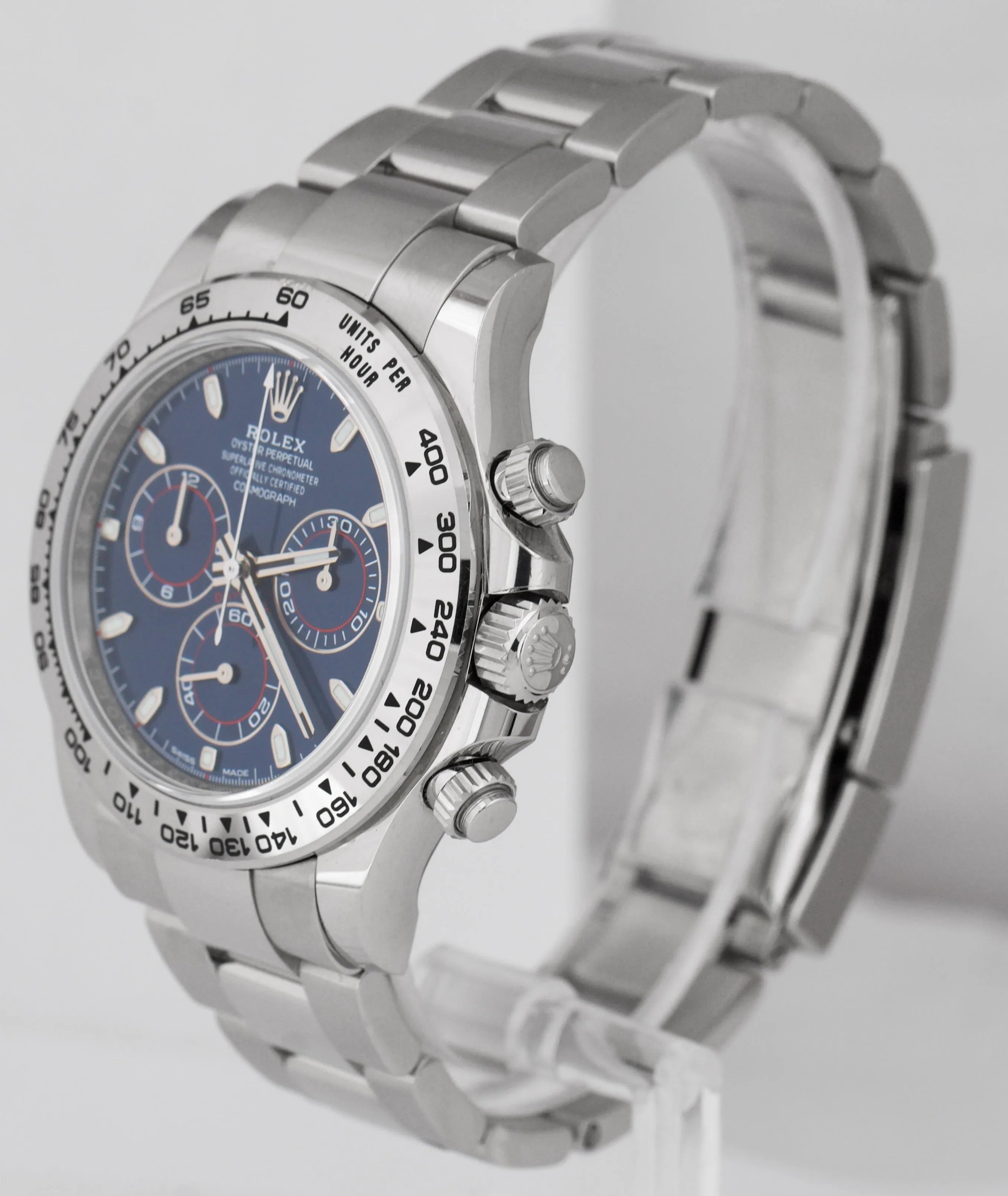 NOV. 2021 Rolex Daytona Cosmograph Blue 18K White Gold Oyster Watch 116509 B P