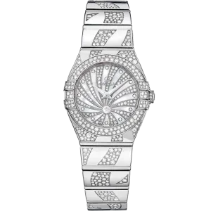 Omega Constellation 24 mm, white gold on white gold