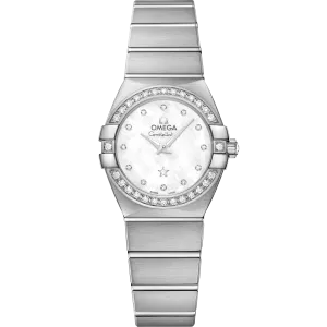 Omega Constellation 24 mm, white gold on white gold