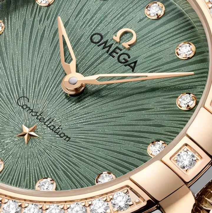 OMEGA Constellation, 28mm with Supernova Green Dial