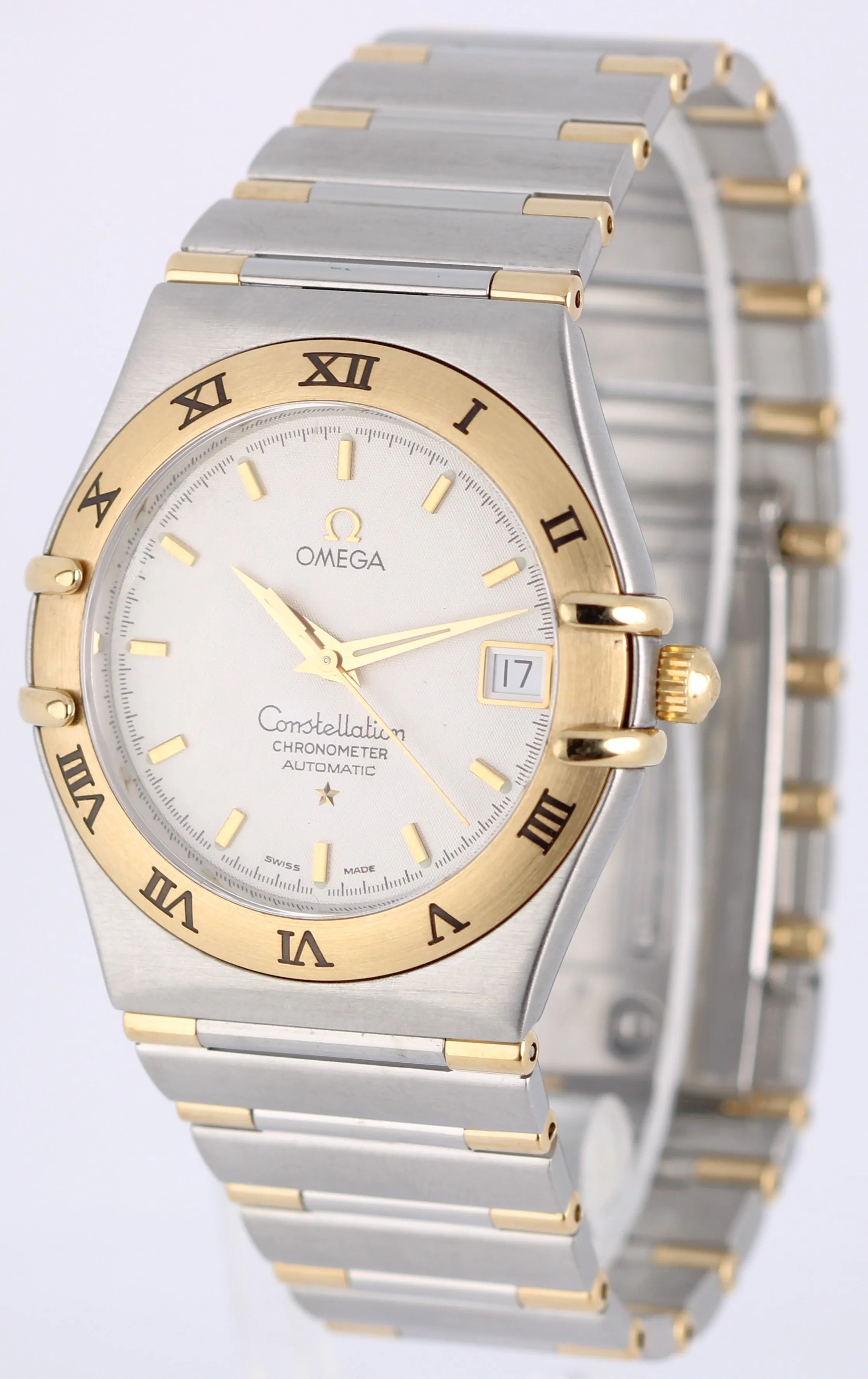 Omega Constellation Two-Tone 18k Yellow Gold Steel 35.5mm 1302.30.00 Watch