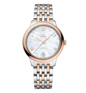 OMEGA De Ville Prestige, 34mm with Rose Gold and Stainless Steel Bracelet